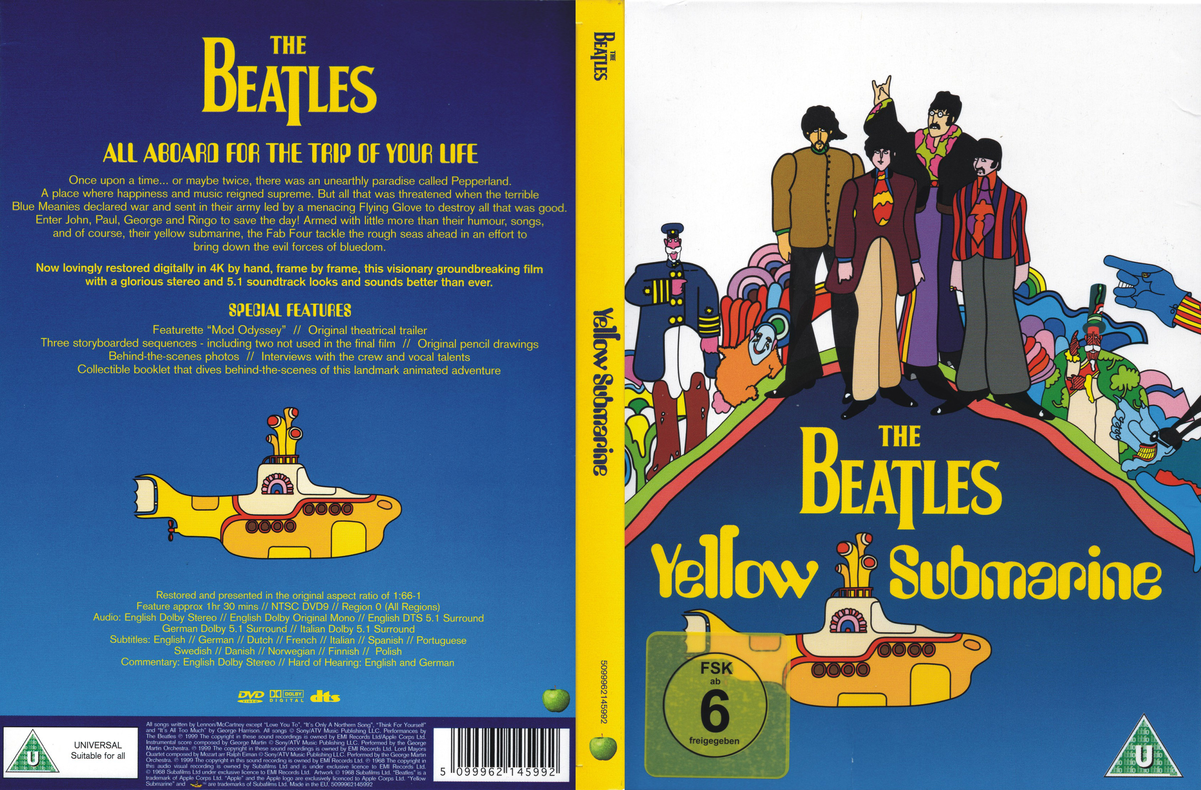 Jaquette DVD The Beatles Yellow Submarine