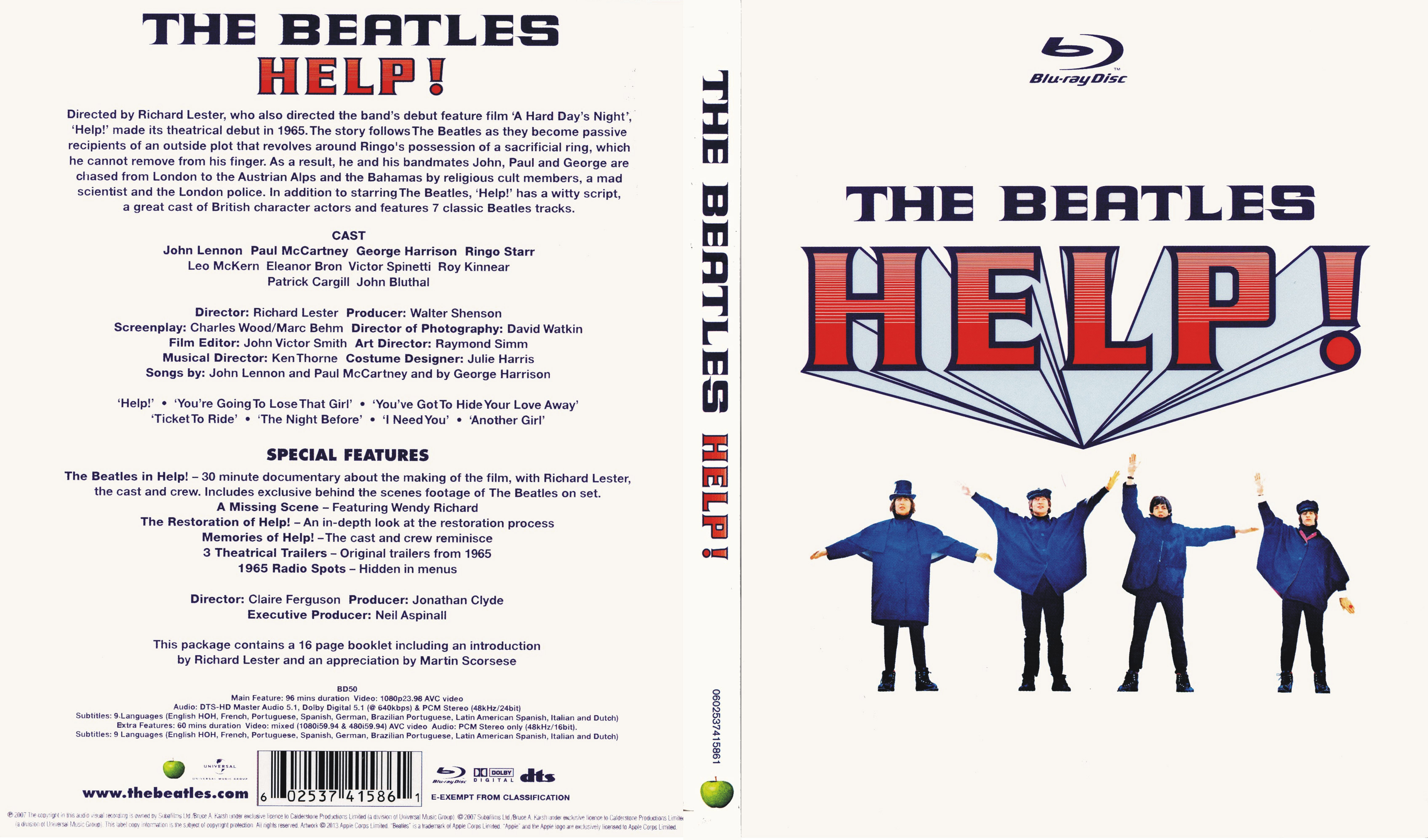 Jaquette DVD The Beatles help (BLU-RAY)