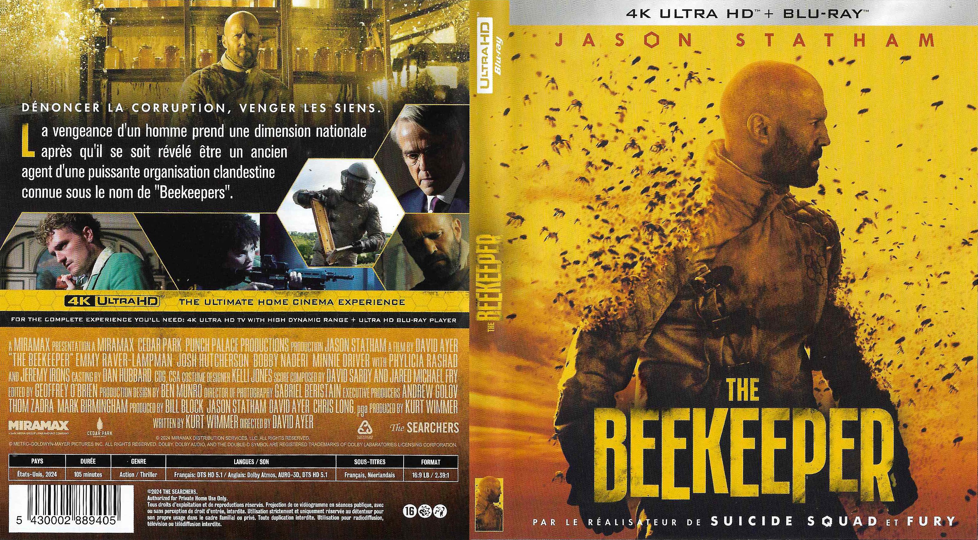 Jaquette DVD The Beekeeper 4K (BLU-RAY)