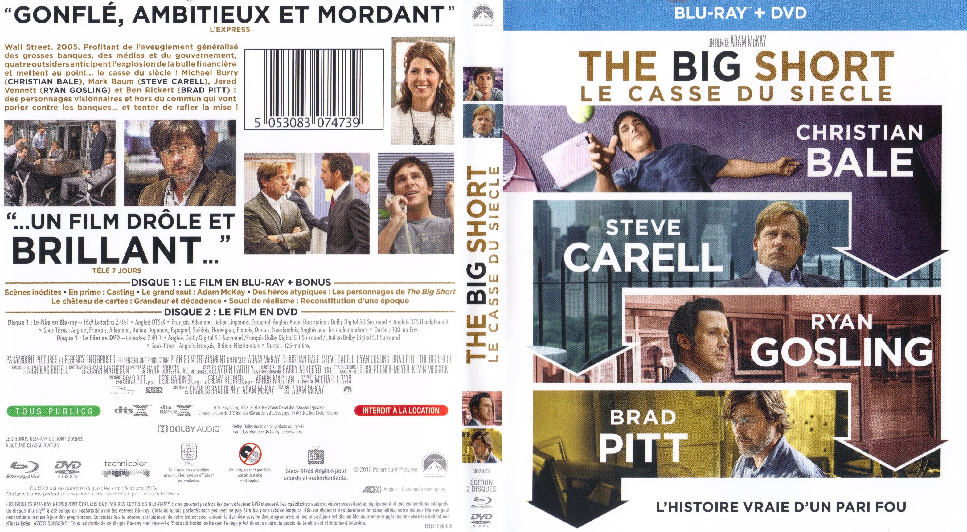 Jaquette DVD The Big Short : le Casse du sicle (BLU-RAY)