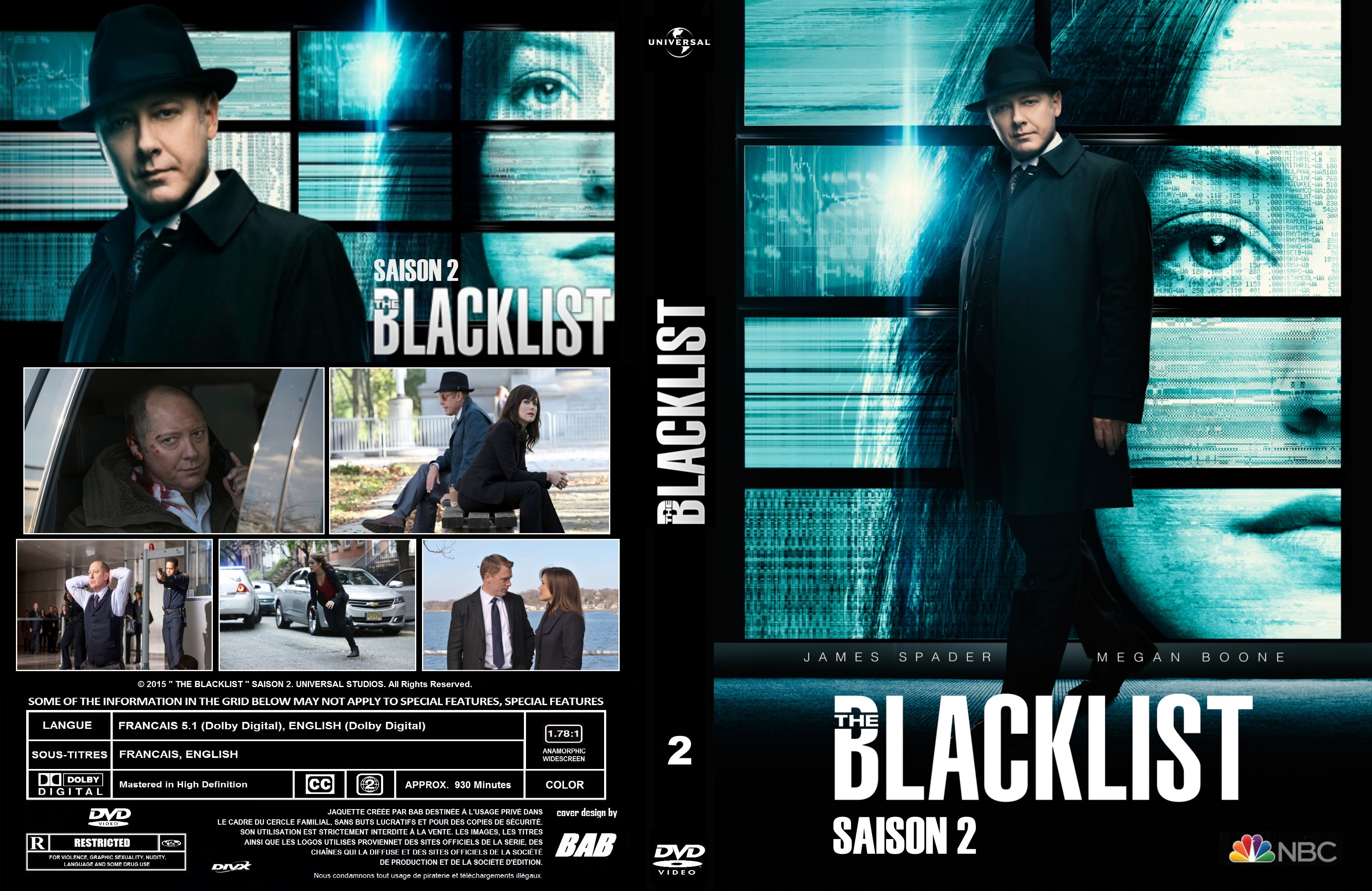 Jaquette DVD The Blacklist Saison 2 custom