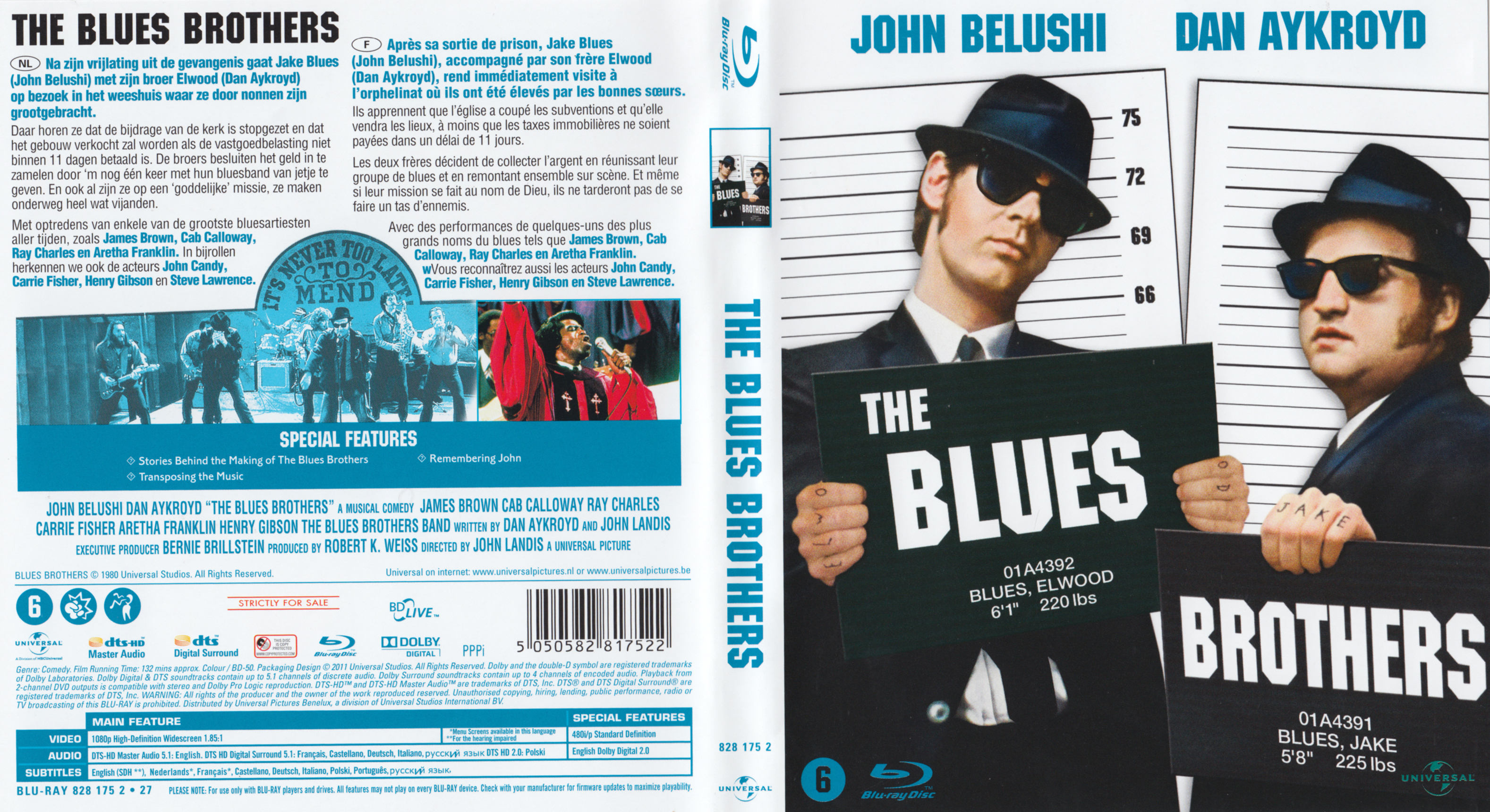 Jaquette DVD The Blues Brothers (BLU-RAY) v2