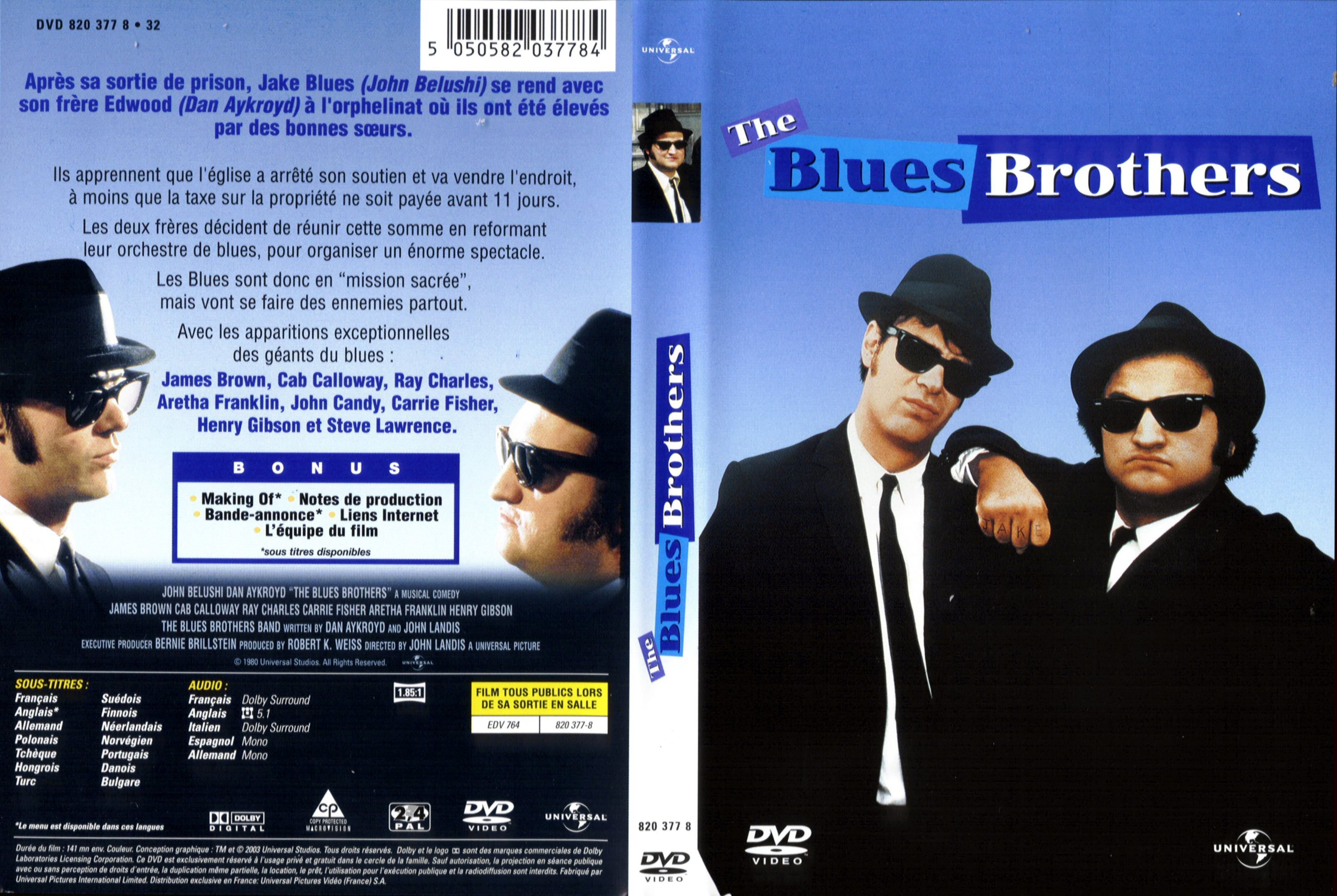 Jaquette DVD The Blues Brothers v2