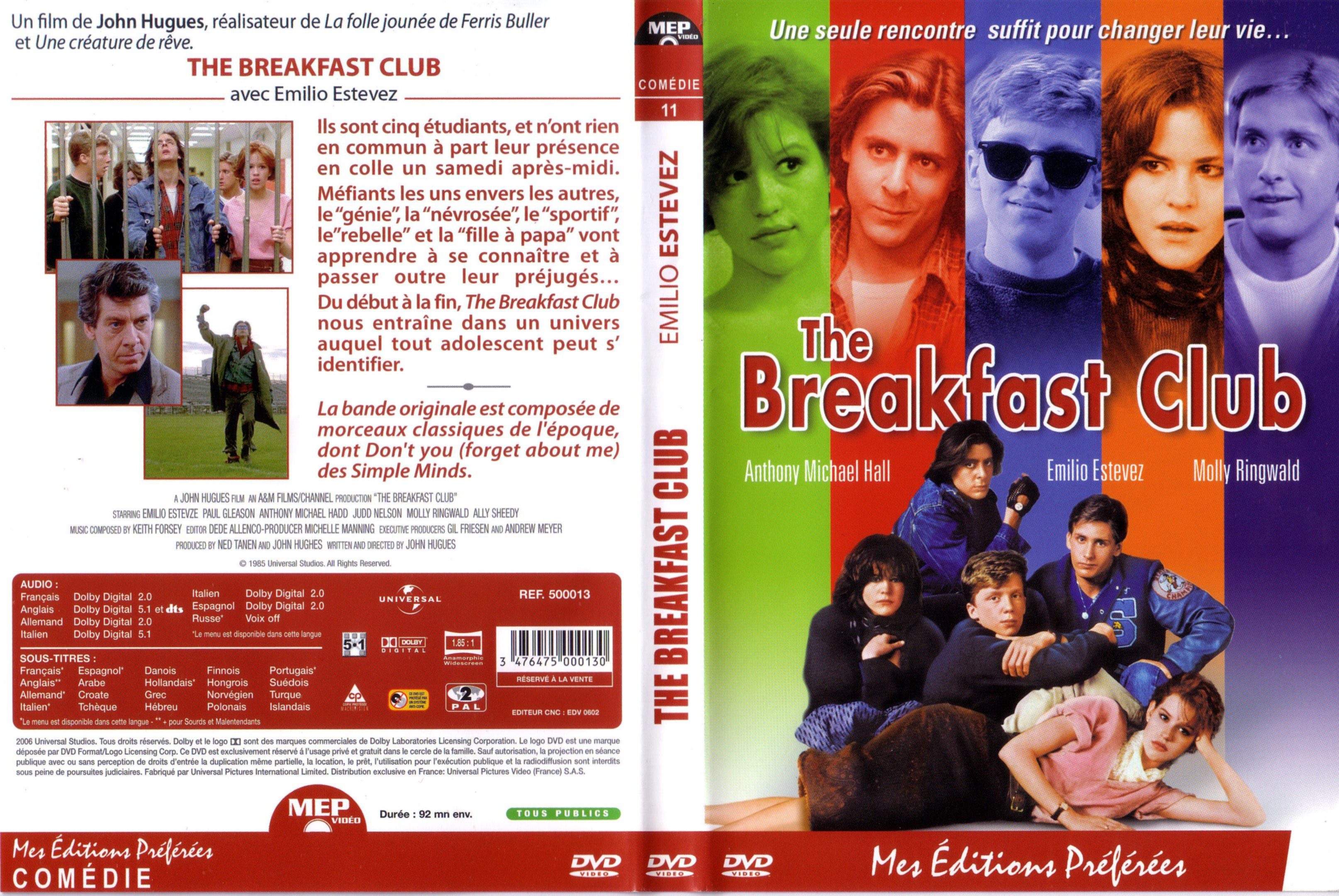 Jaquette DVD The Breakfast Club (BLU-RAY) v2