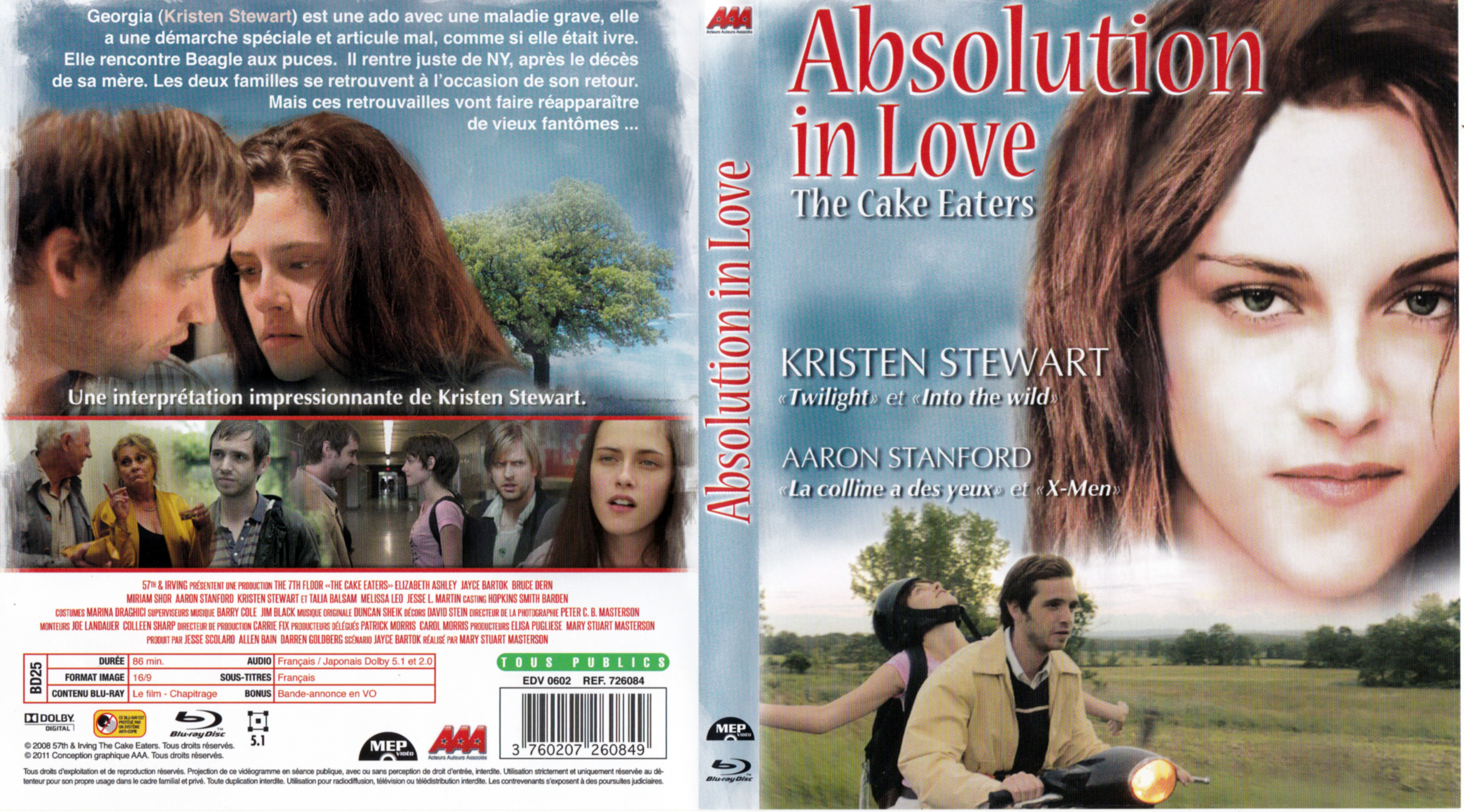 Jaquette DVD The Cake Eaters - Absolution in love (BLU-RAY)