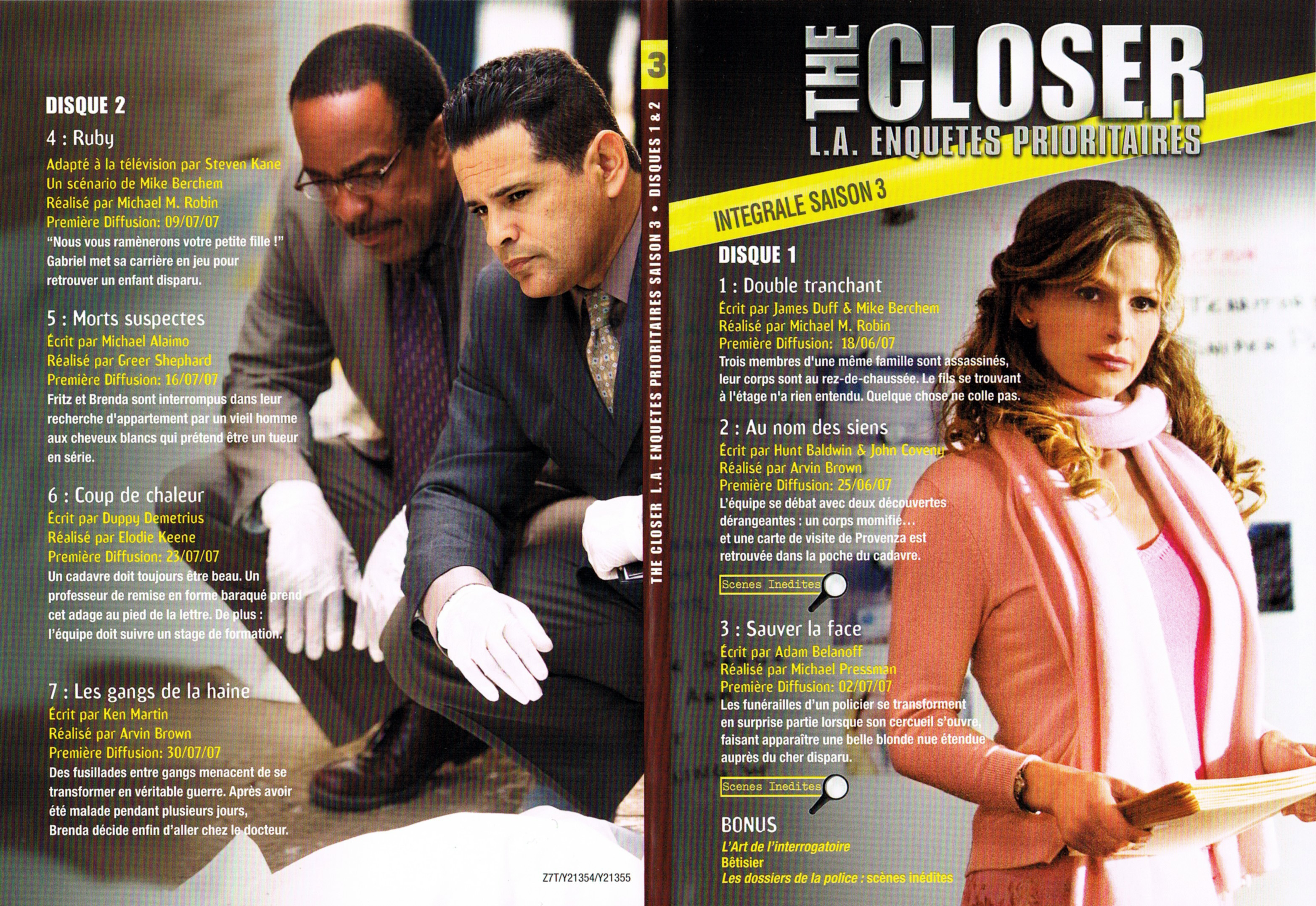 Jaquette DVD The Closer Saison 3 DVD 1