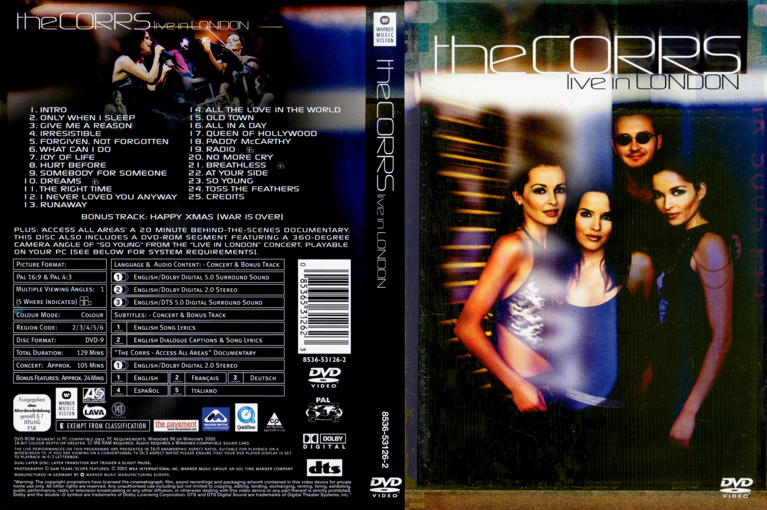 Jaquette DVD The Corrs Live in London