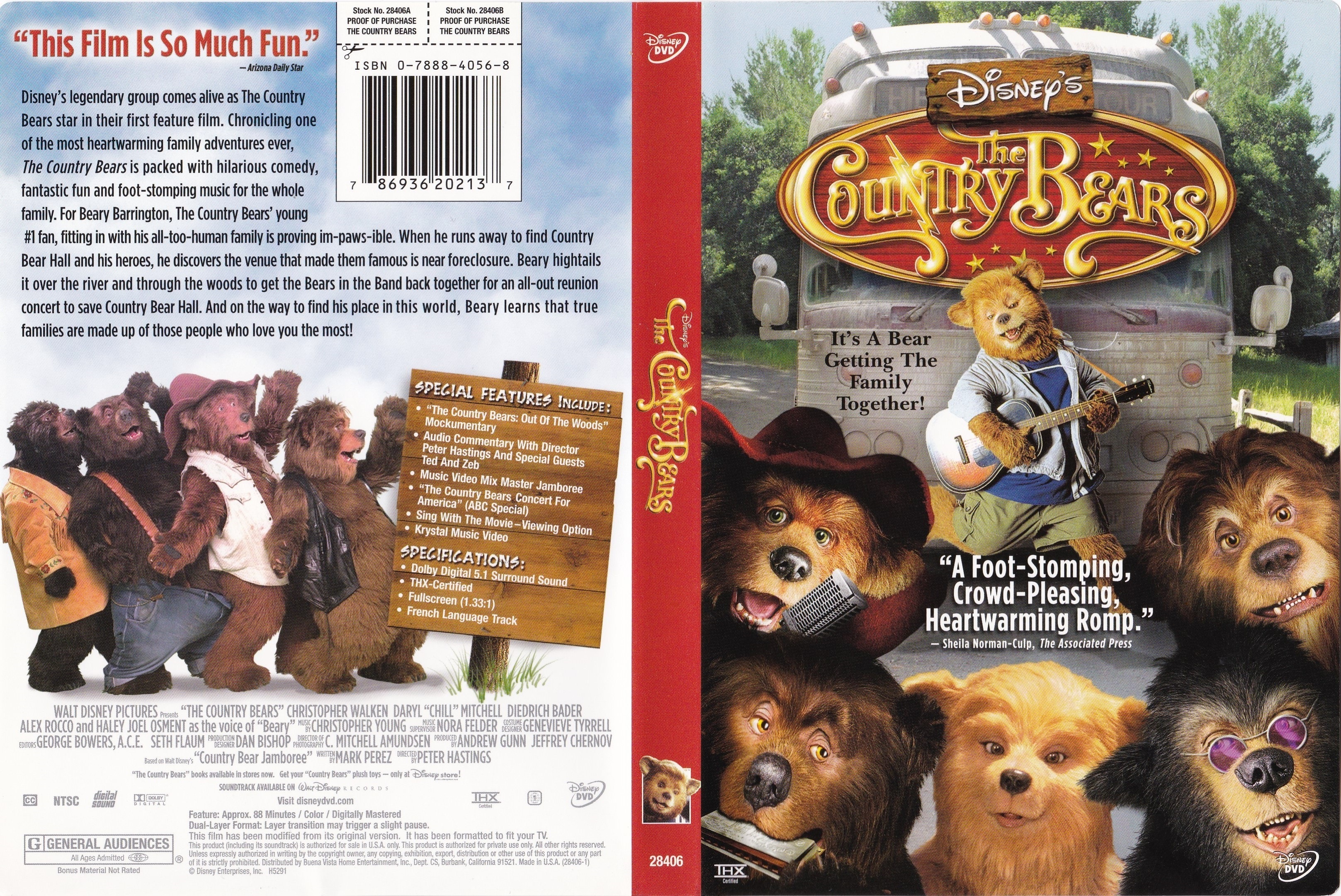 Jaquette DVD The Country Bears Zone 1