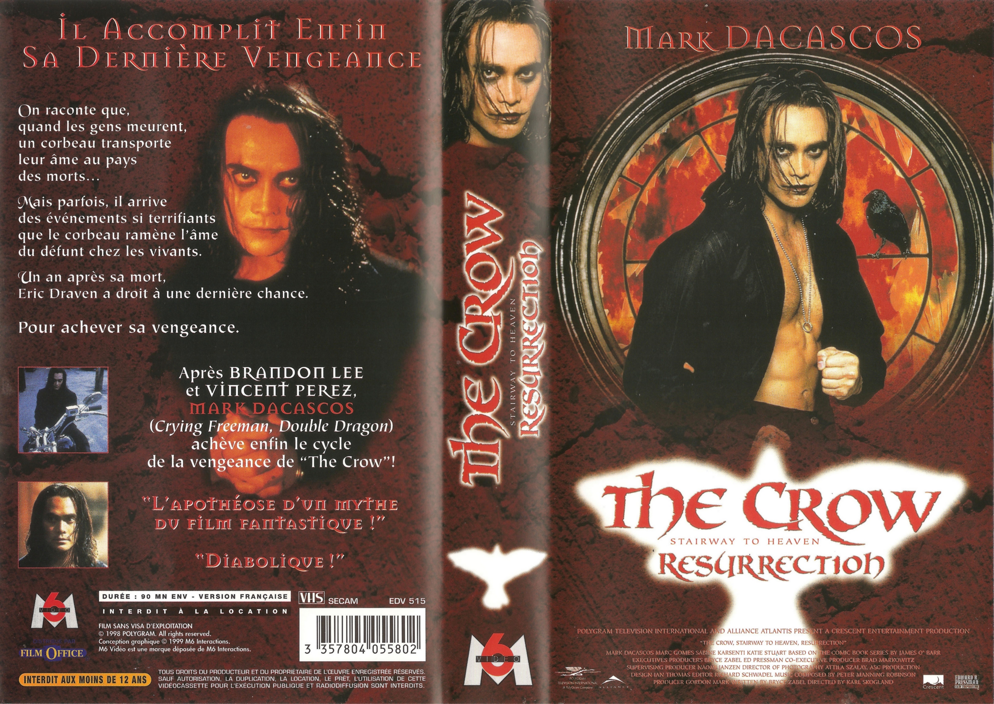Jaquette DVD The Crow Stairway to Heaven Resurrection