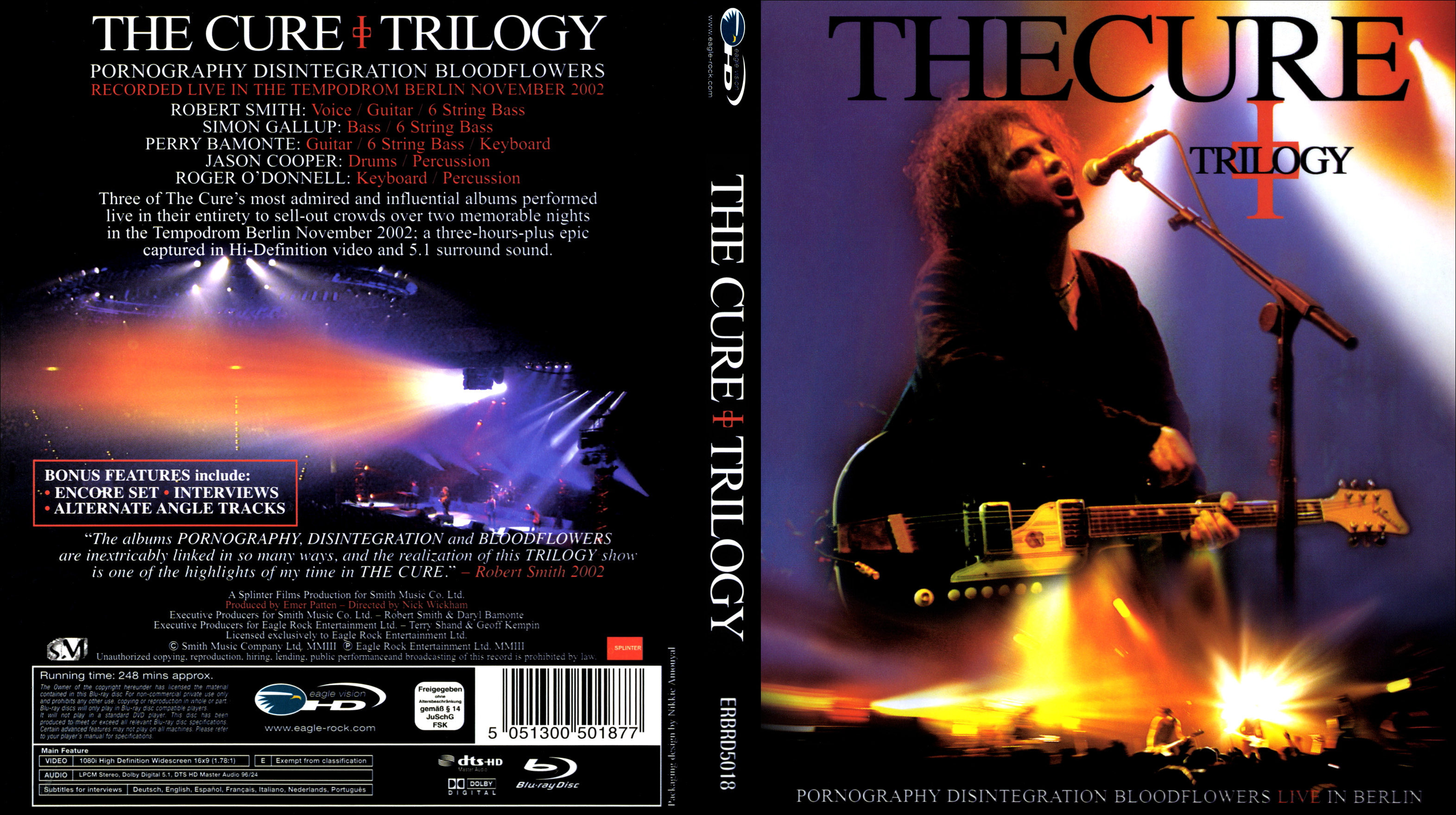 Jaquette DVD The Cure - Trilogy (BLU-RAY)