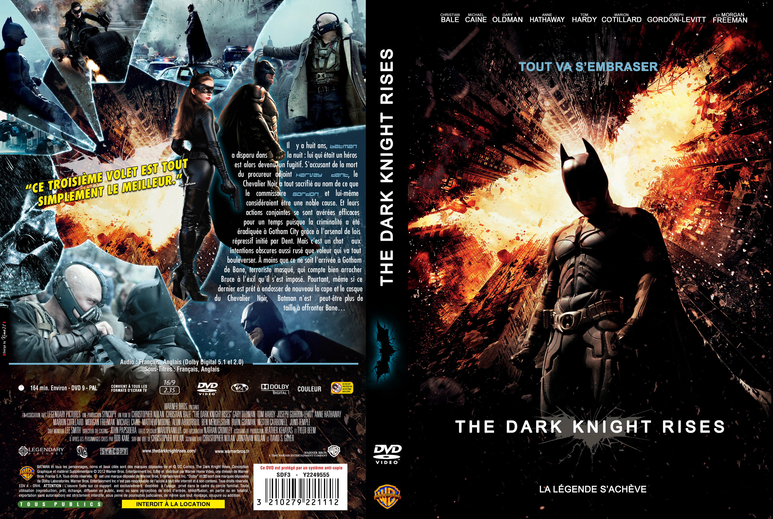 Jaquette DVD The Dark Knight Rise custom