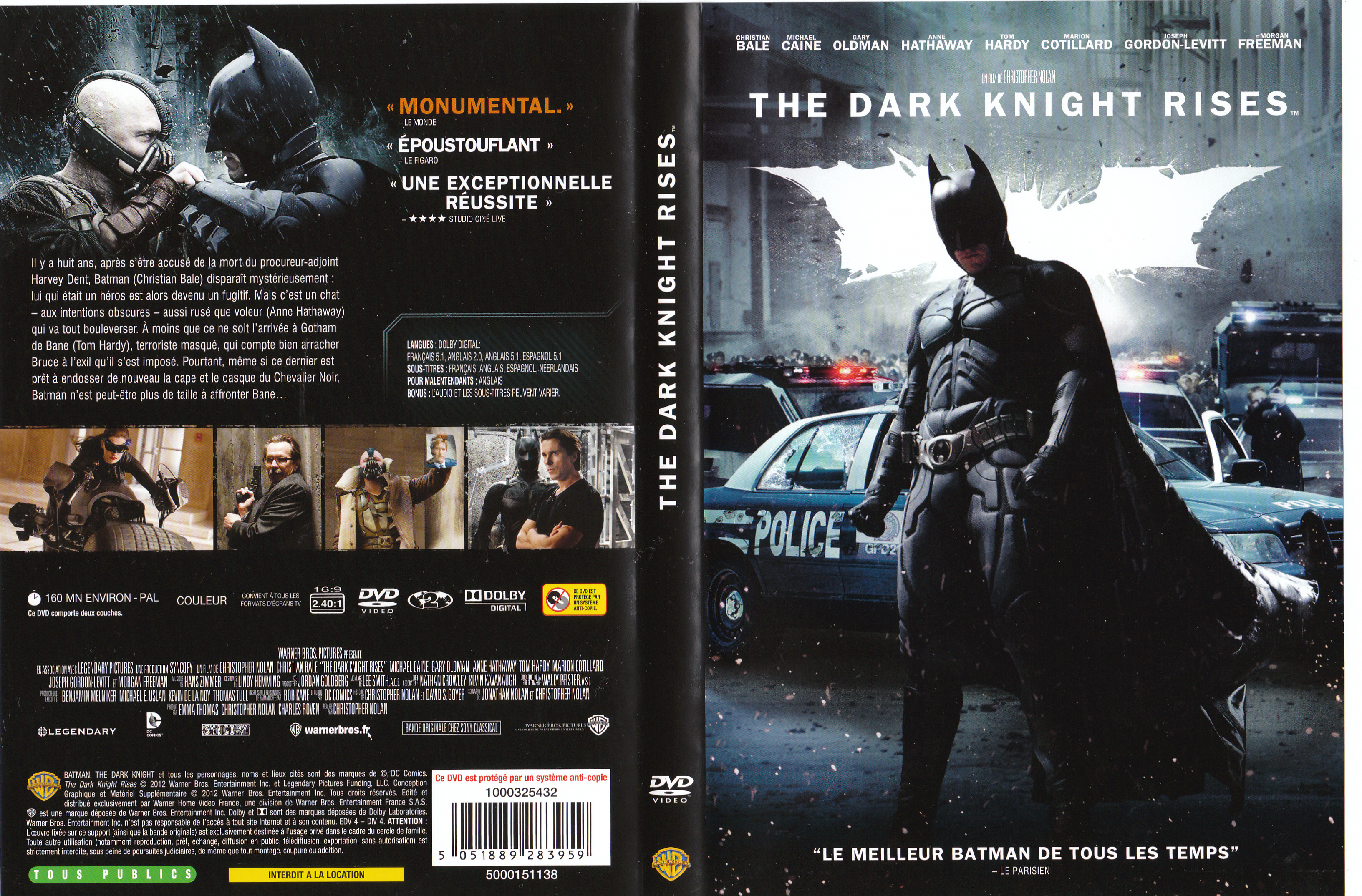 Jaquette DVD The Dark Knight Rises