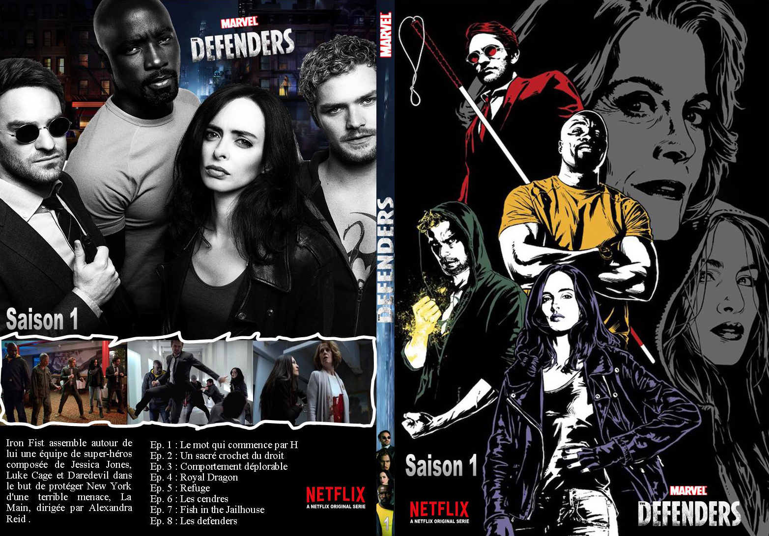 Jaquette DVD The Defenders saison 1 custom - SLIM