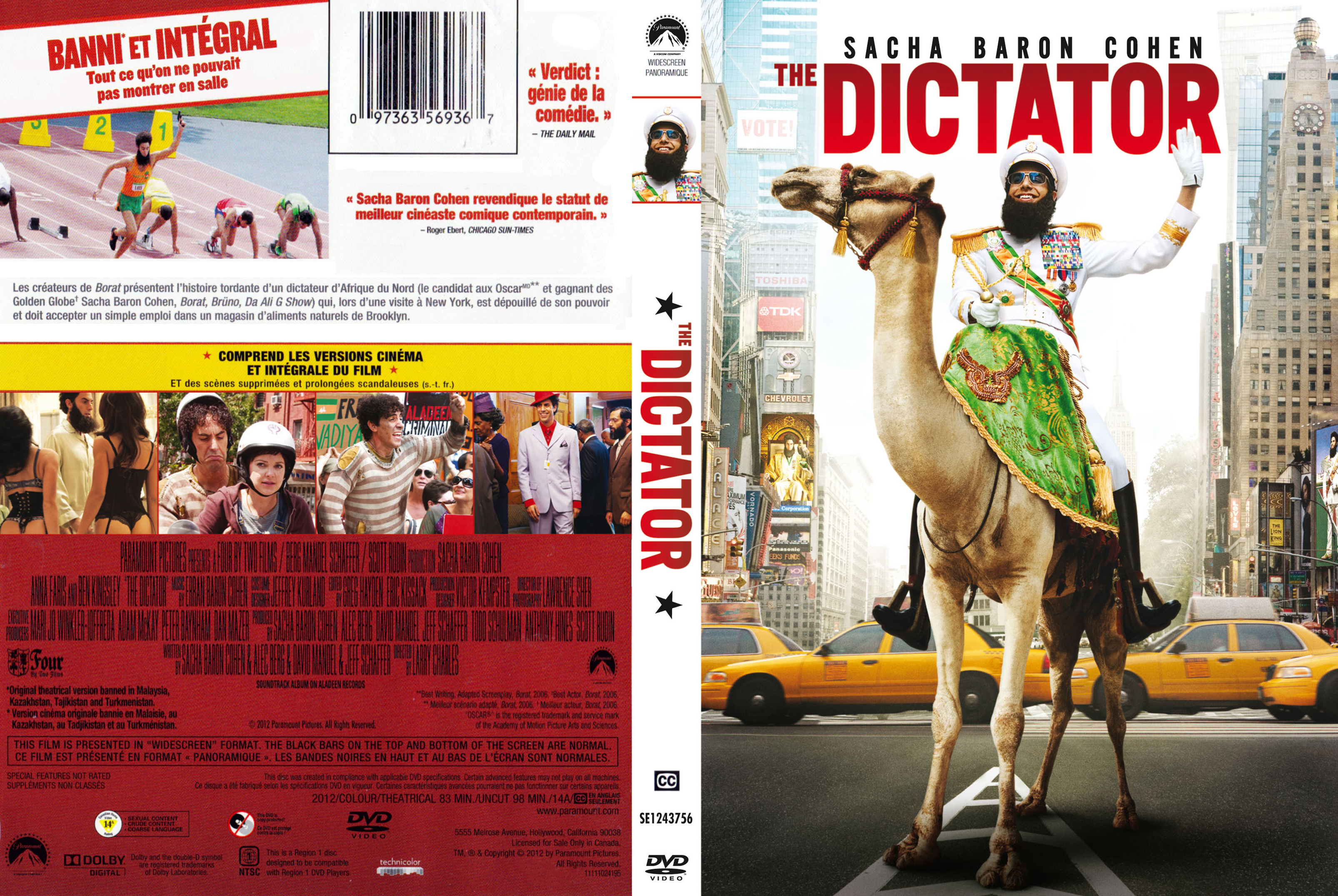 Jaquette DVD The Dictator custom