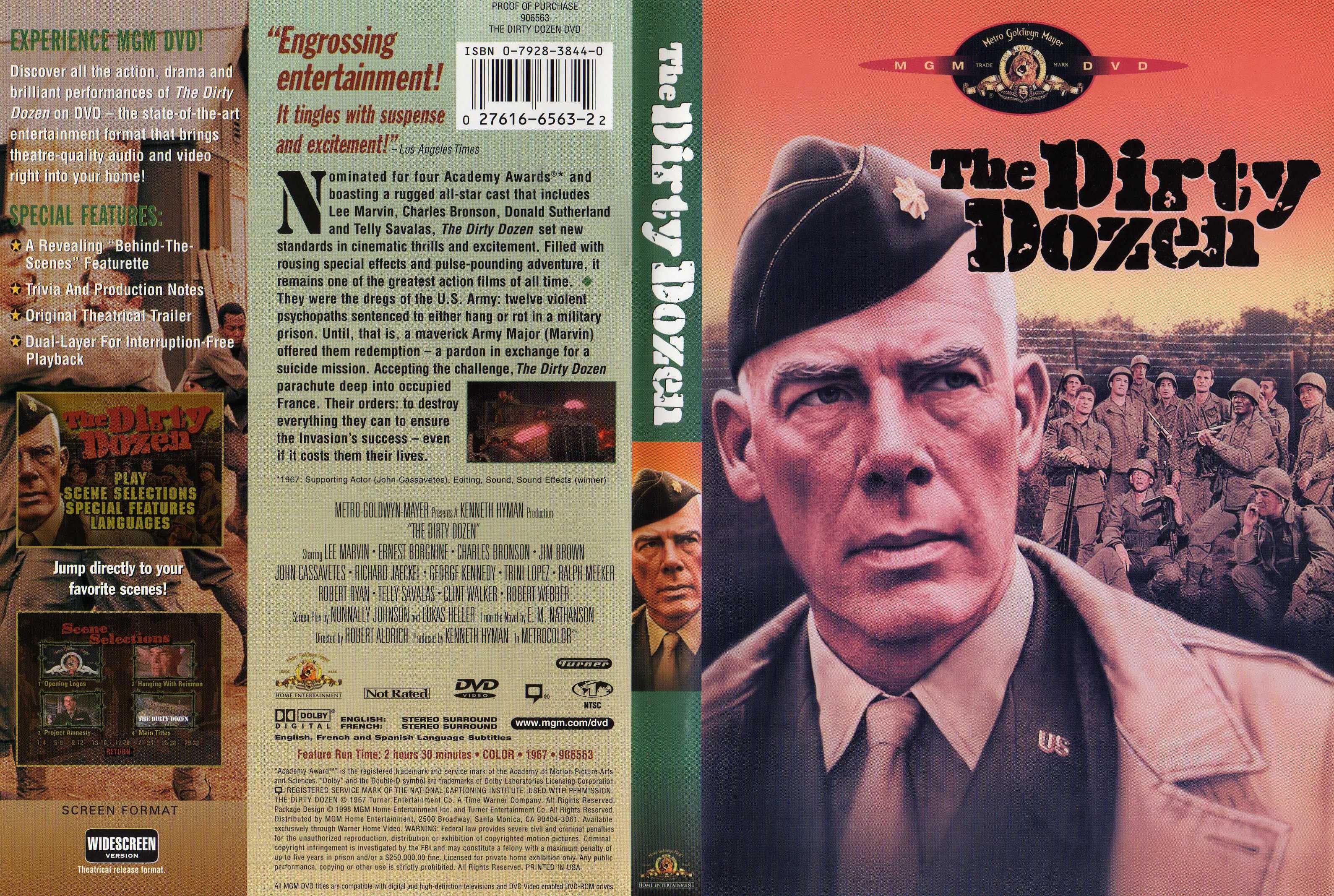 Jaquette DVD The Dirty Dozen - Les douze salopards (Canadienne)