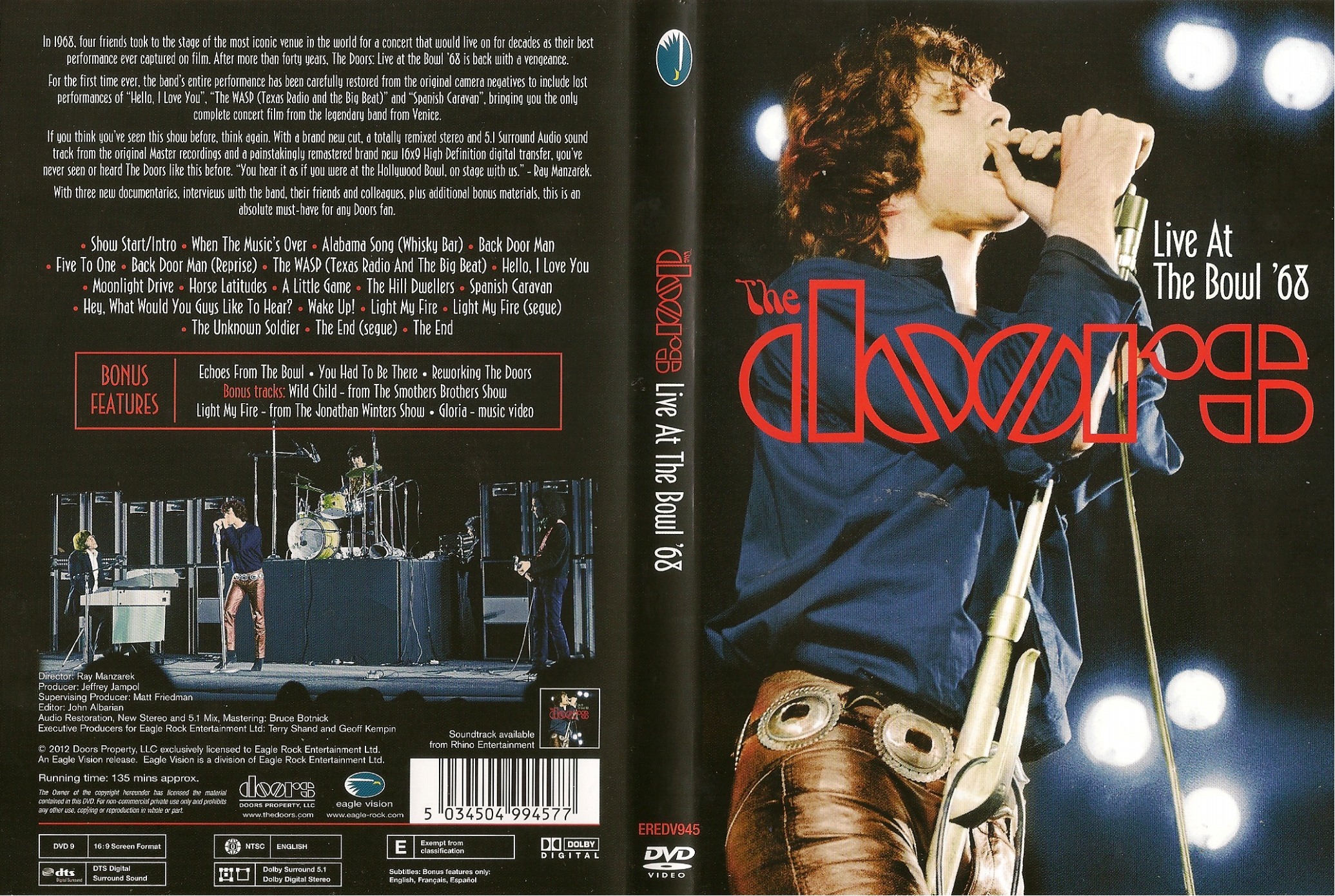 Jaquette DVD The Doors Live At The Bowl 