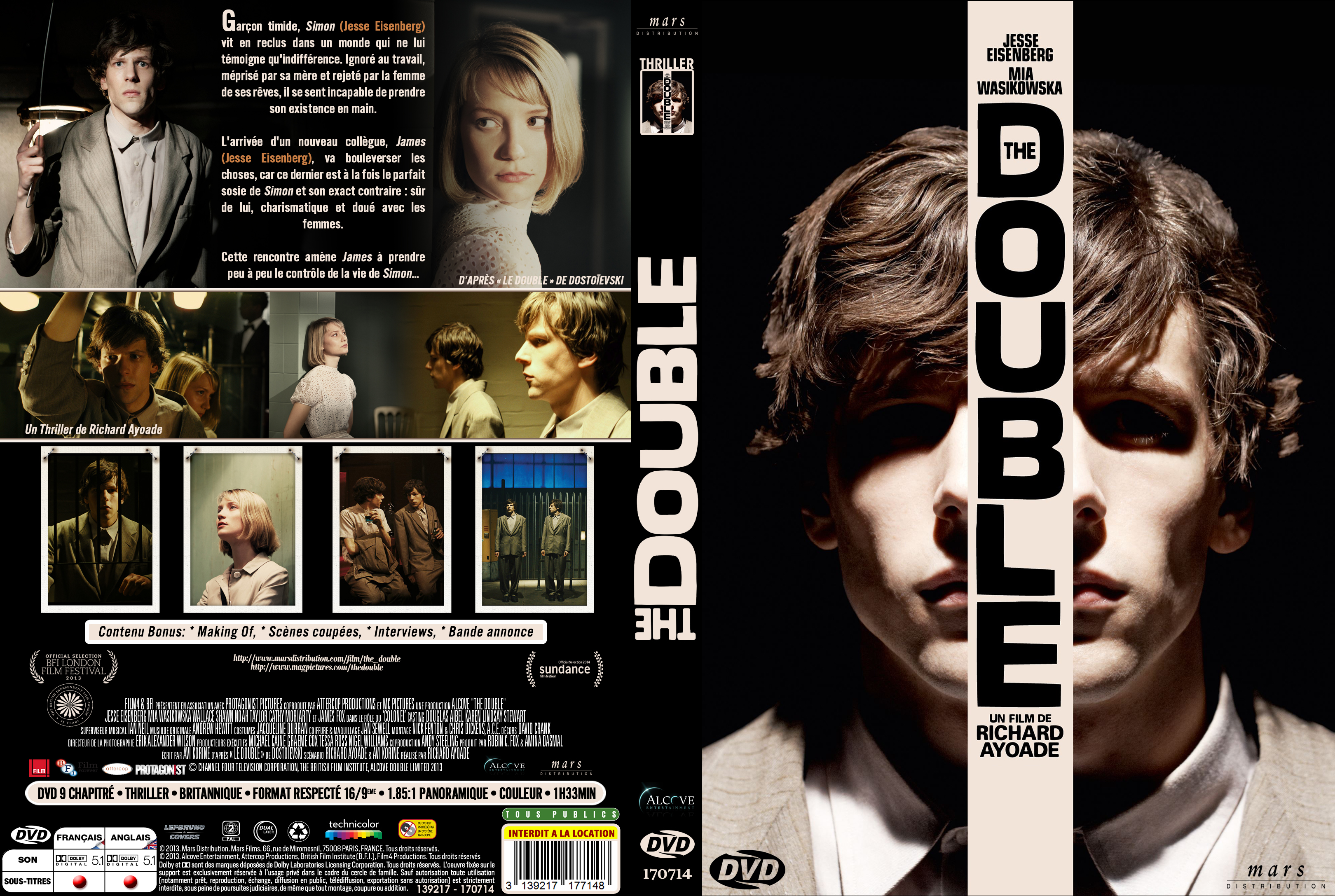 Jaquette DVD The Double custom