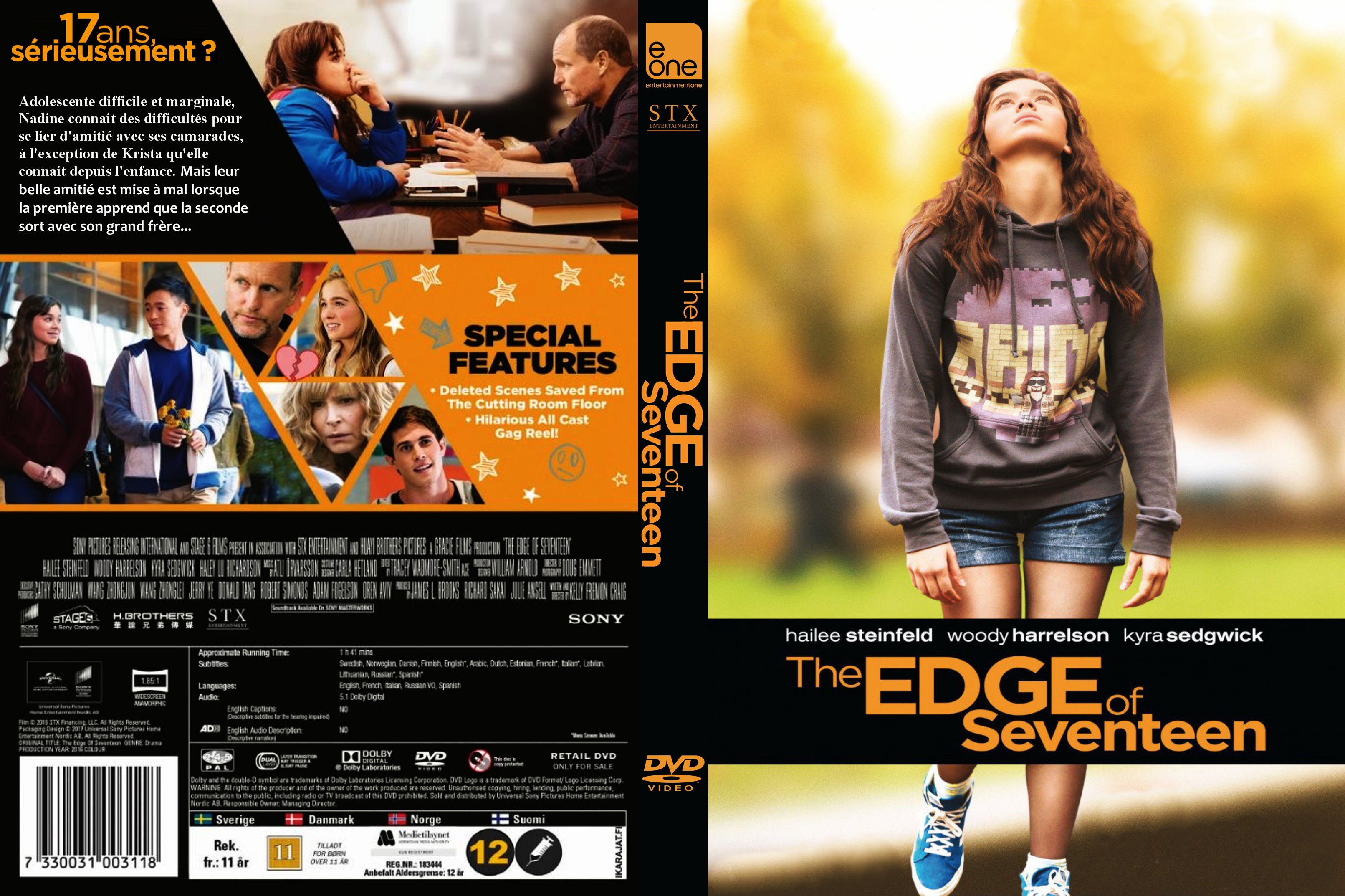 Jaquette DVD The Edge of Seventeen custom