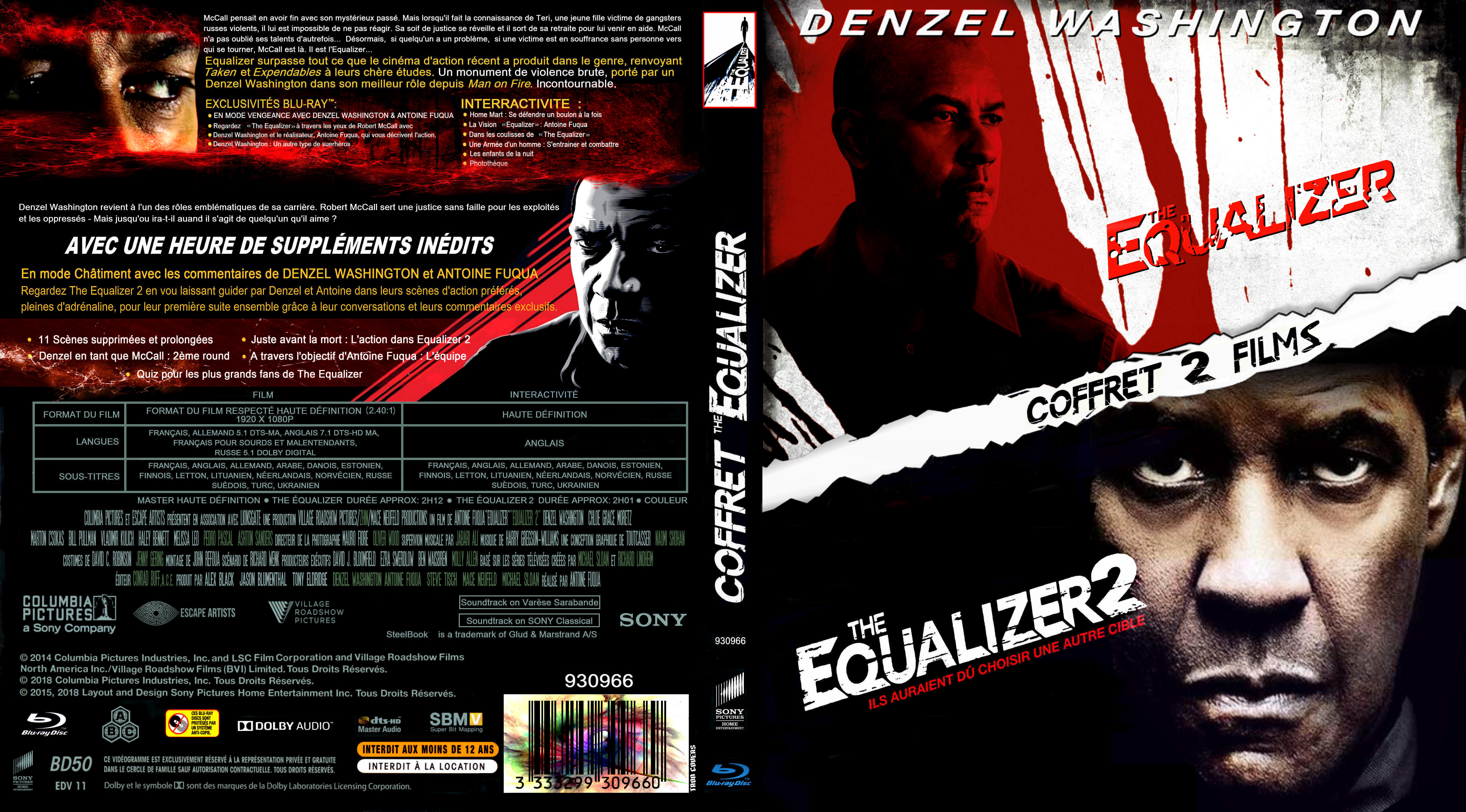 Jaquette DVD The Equalizer coffret custom (BLU-RAY) 