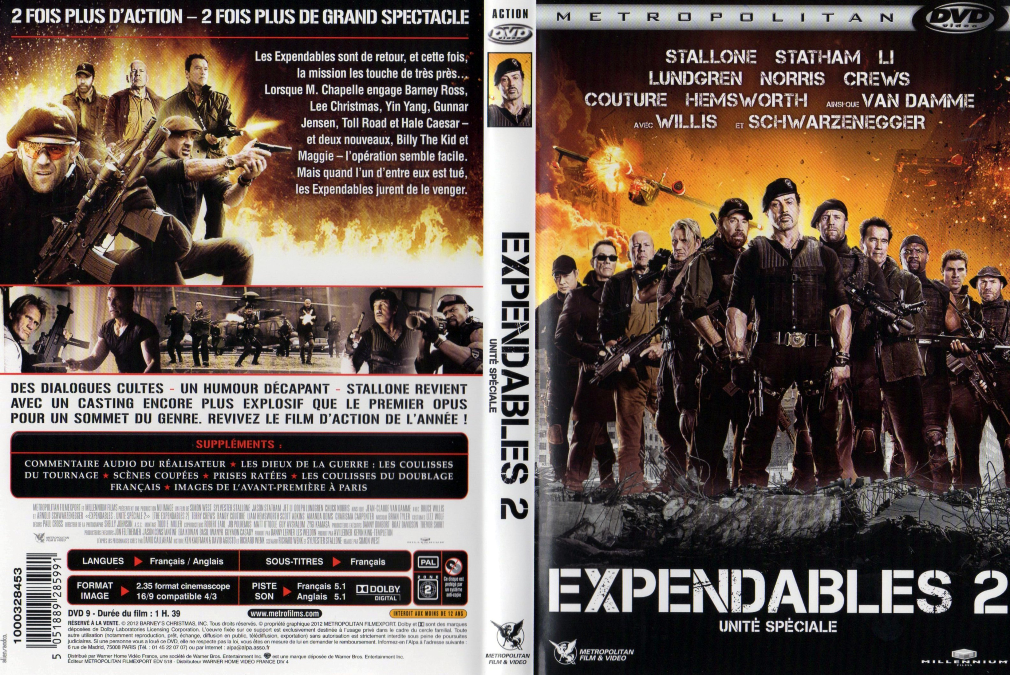 Jaquette DVD The Expendables 2