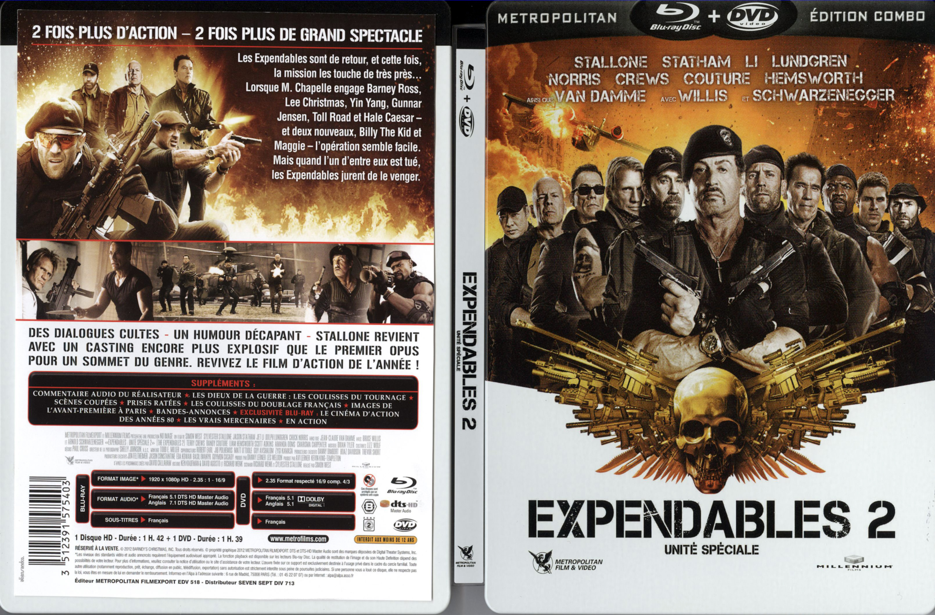 Jaquette DVD The Expendables 2 (BLU-RAY) v2