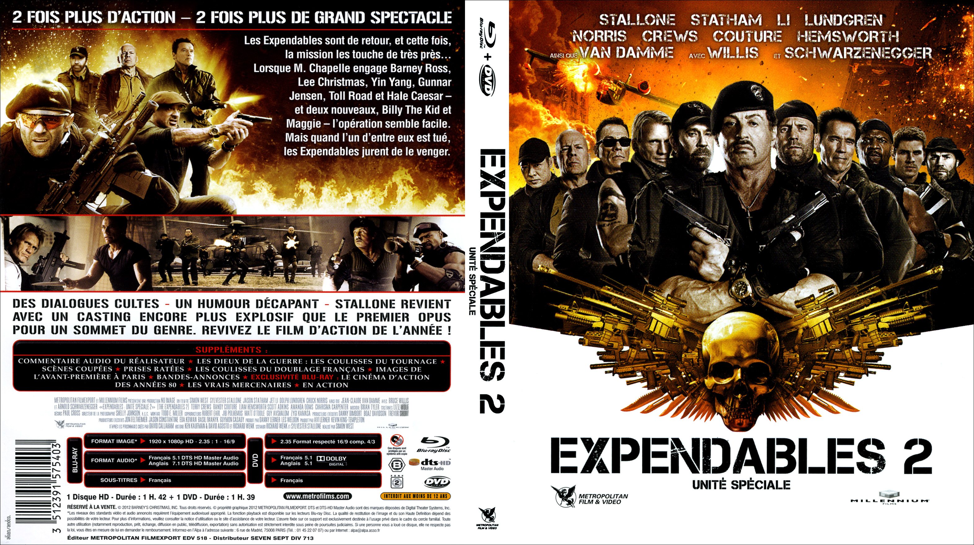 Jaquette DVD The Expendables 2 (BLU-RAY) v3