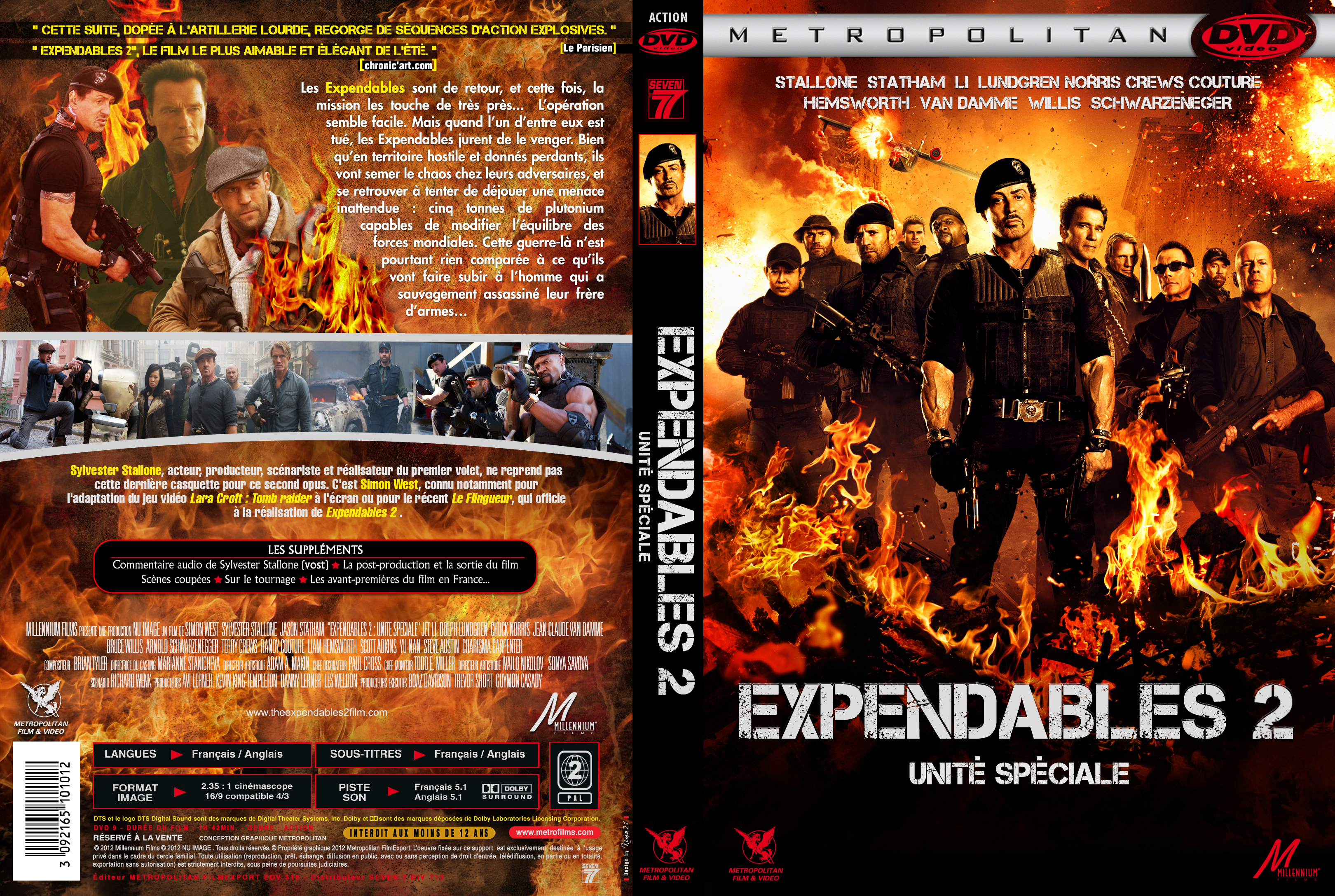Jaquette DVD The Expendables 2 custom