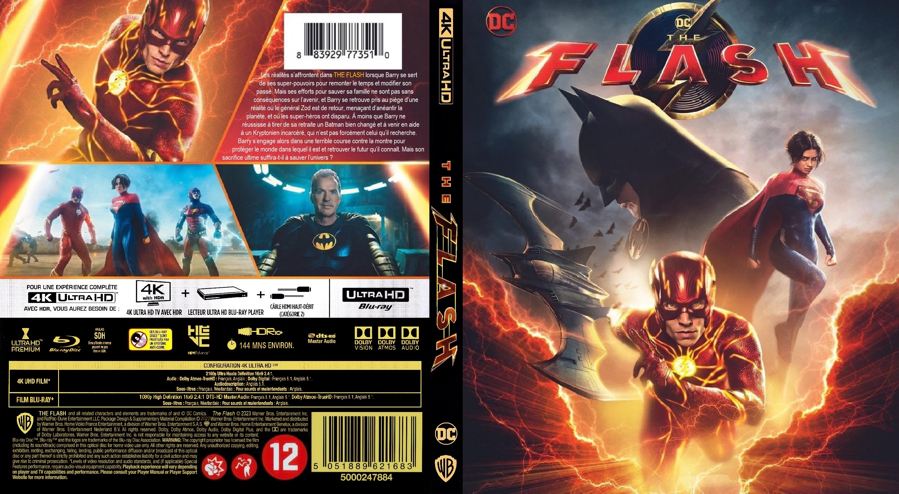 Jaquette DVD The Flash BLU RAY 4K custom-