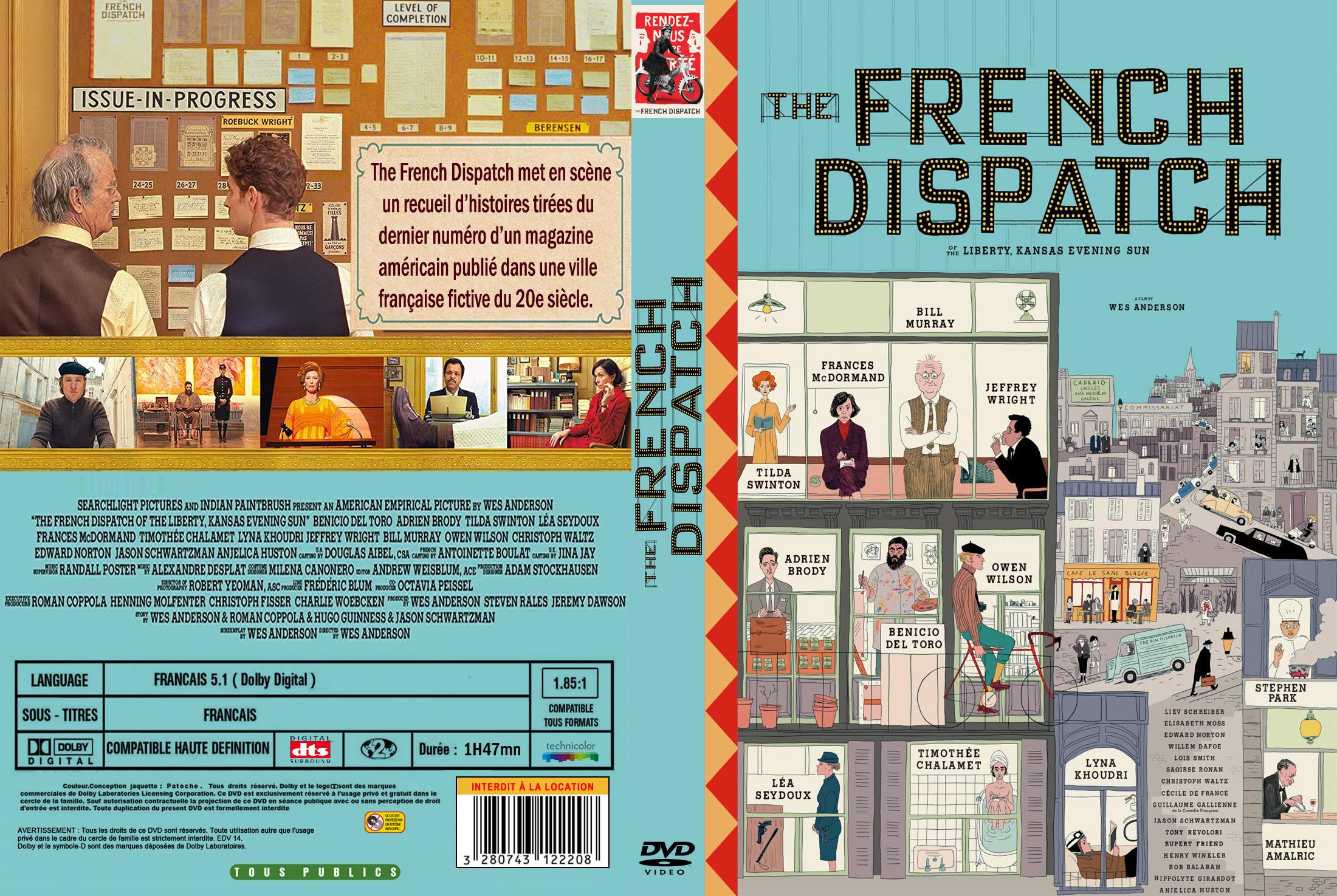 Jaquette DVD The French Dispatch custom