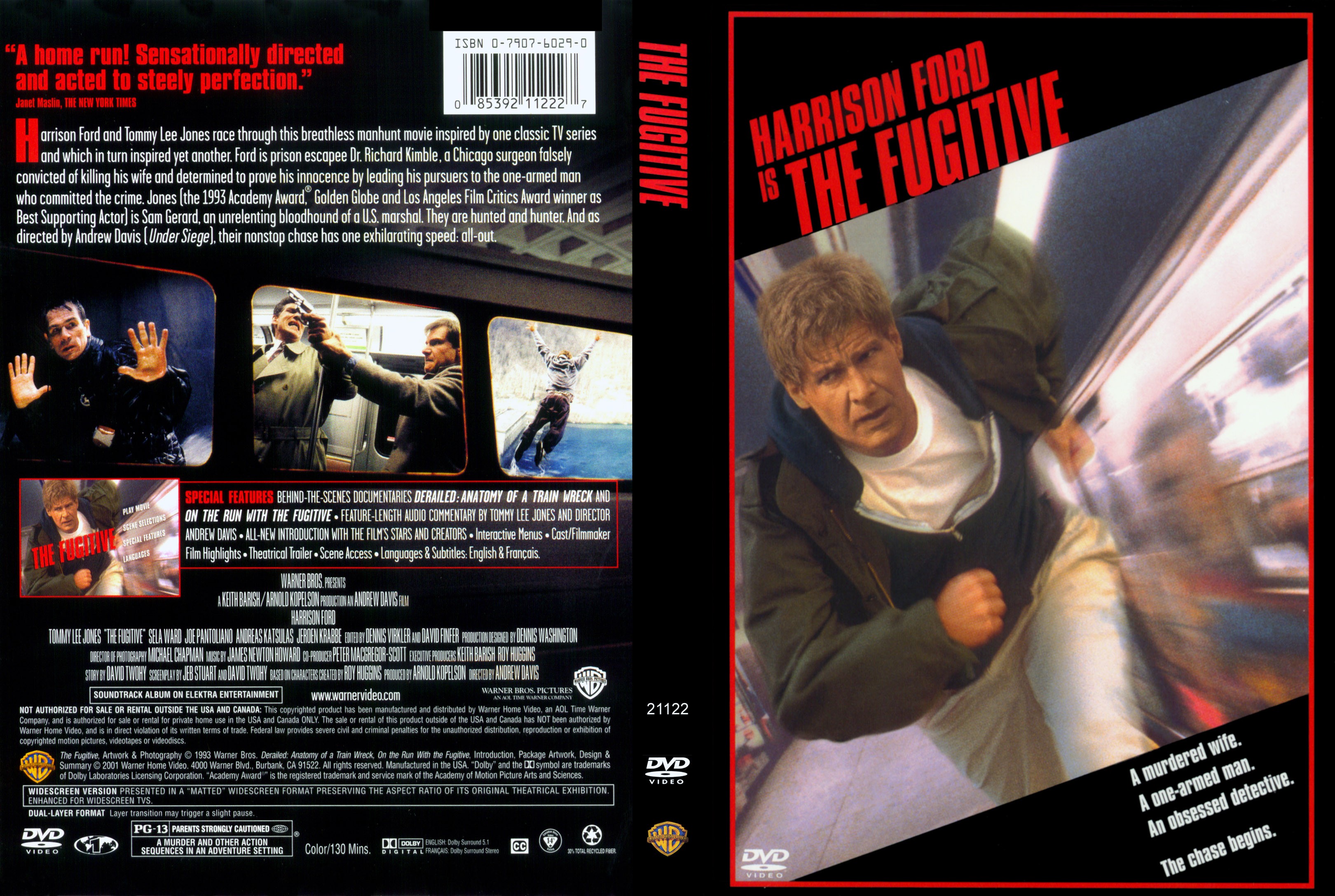 Jaquette DVD The Fugitive - Le fugitif (Canadienne)