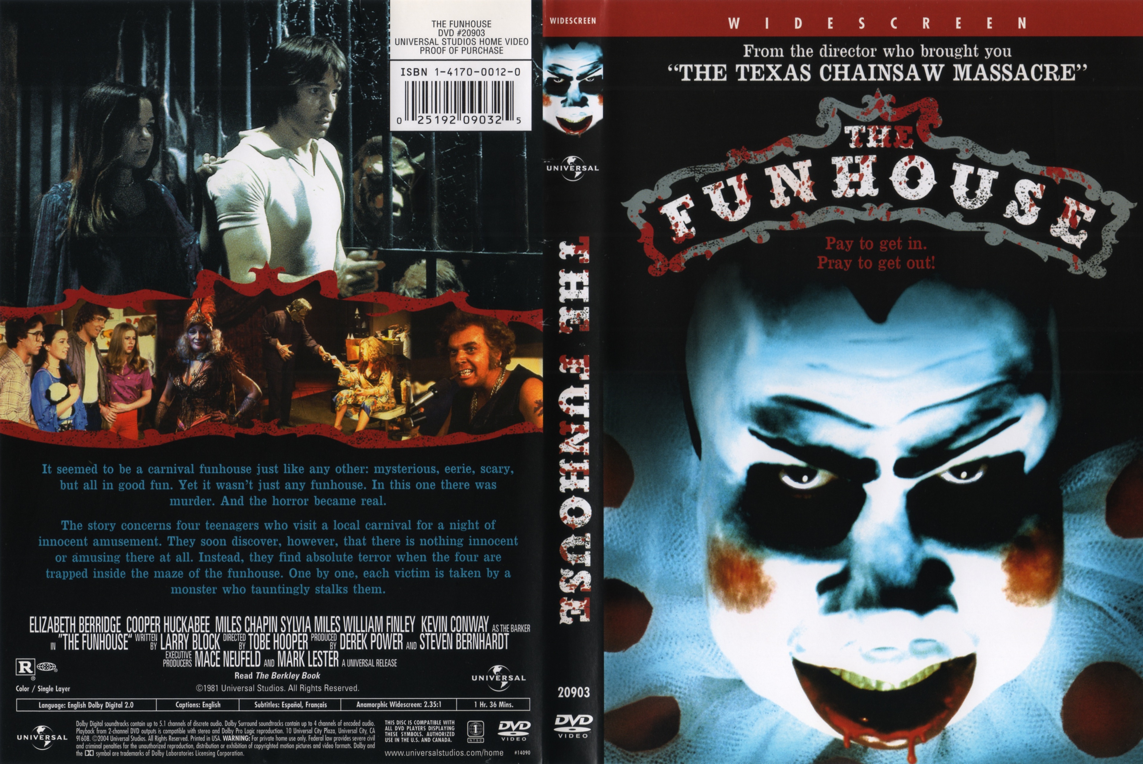 Jaquette DVD The Funhouse Zone 1