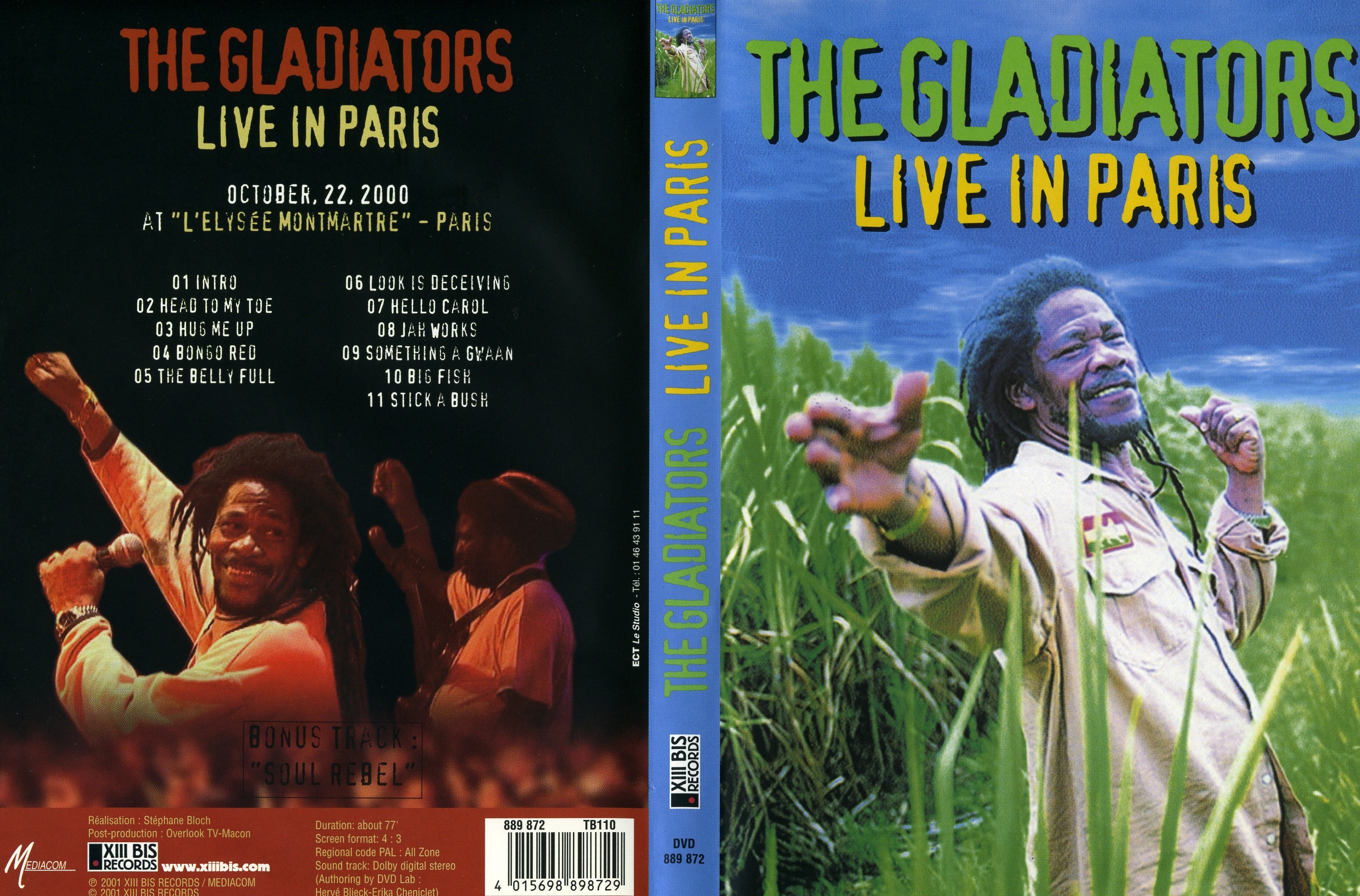 Jaquette DVD The Gladiators live in Paris