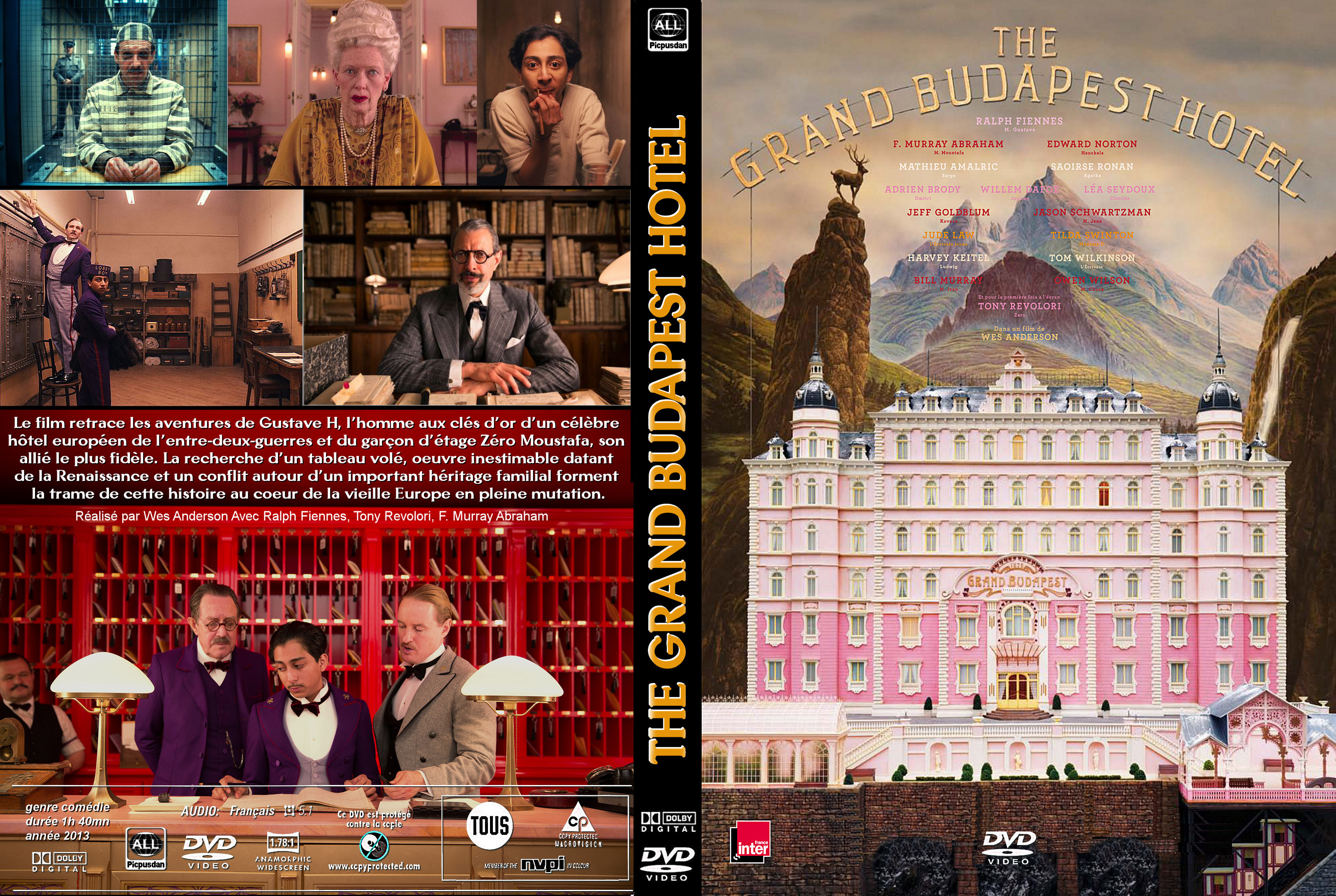 Jaquette DVD The Grand Budapest Hotel custom