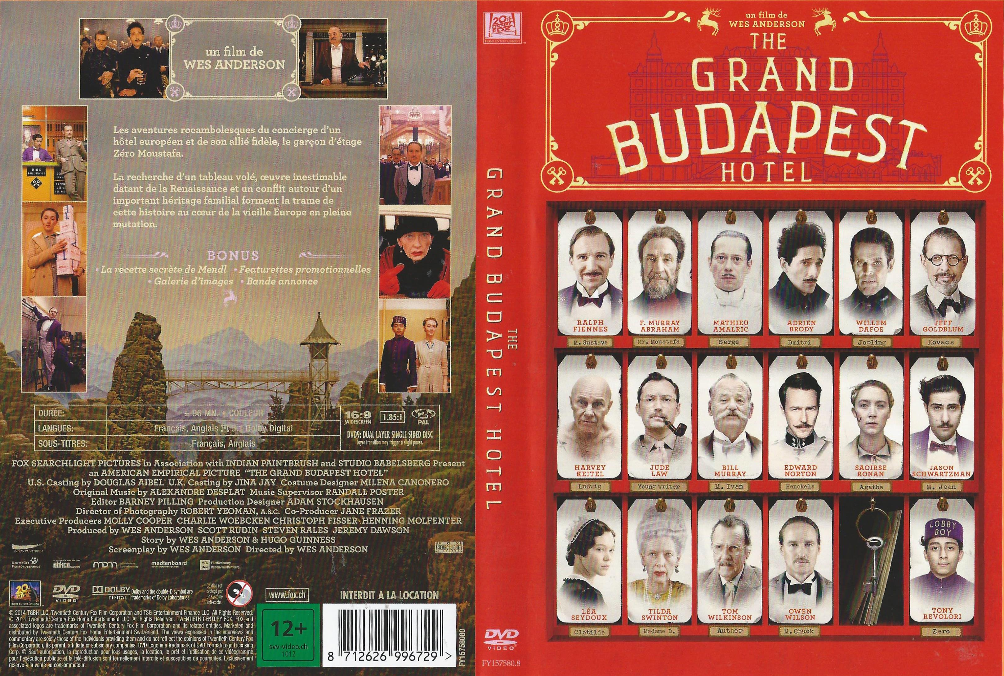 Jaquette DVD The Grand Budapest Hotel v2