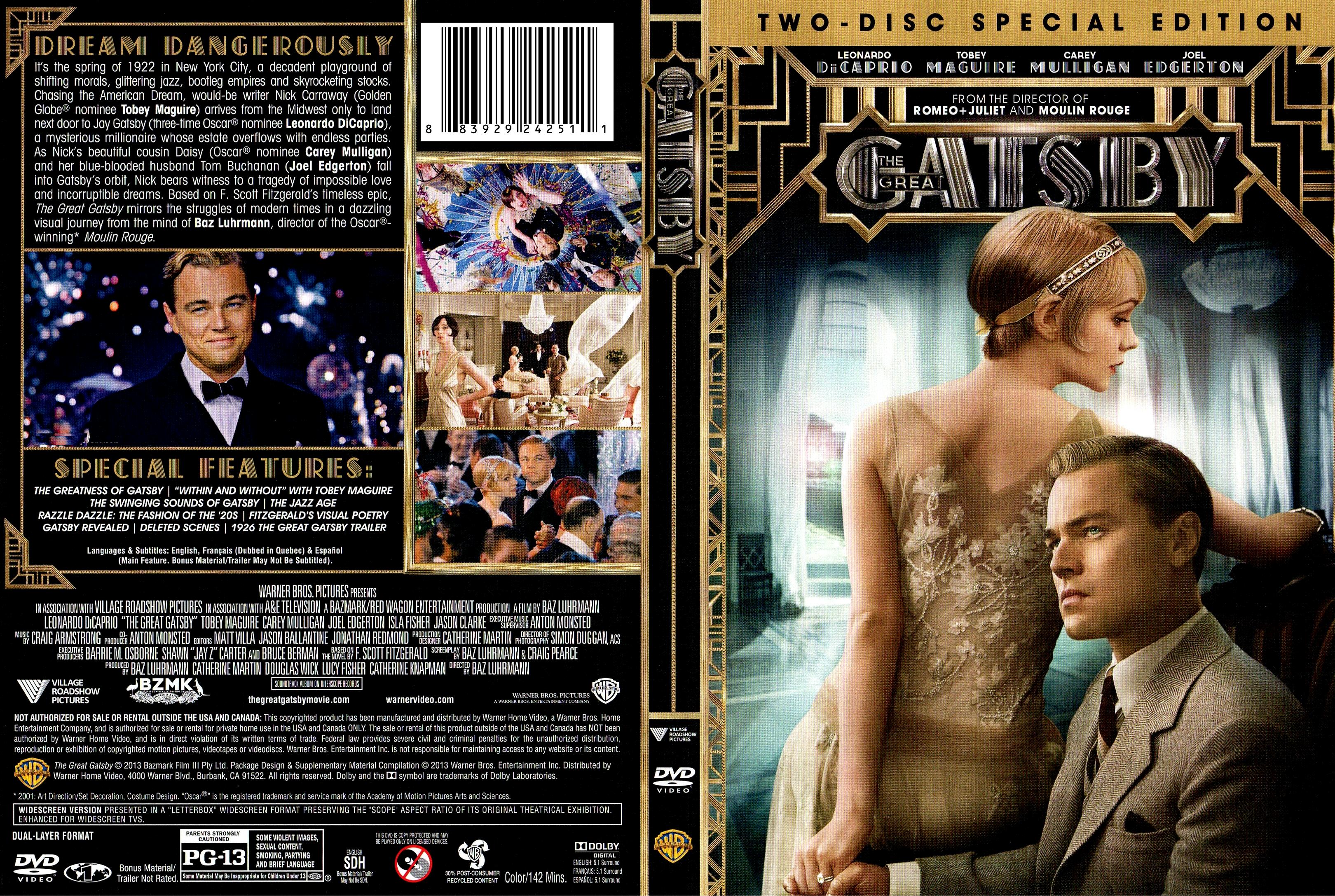 Jaquette DVD The Great Gatsby - Gatsby le Magnifique Zone 1