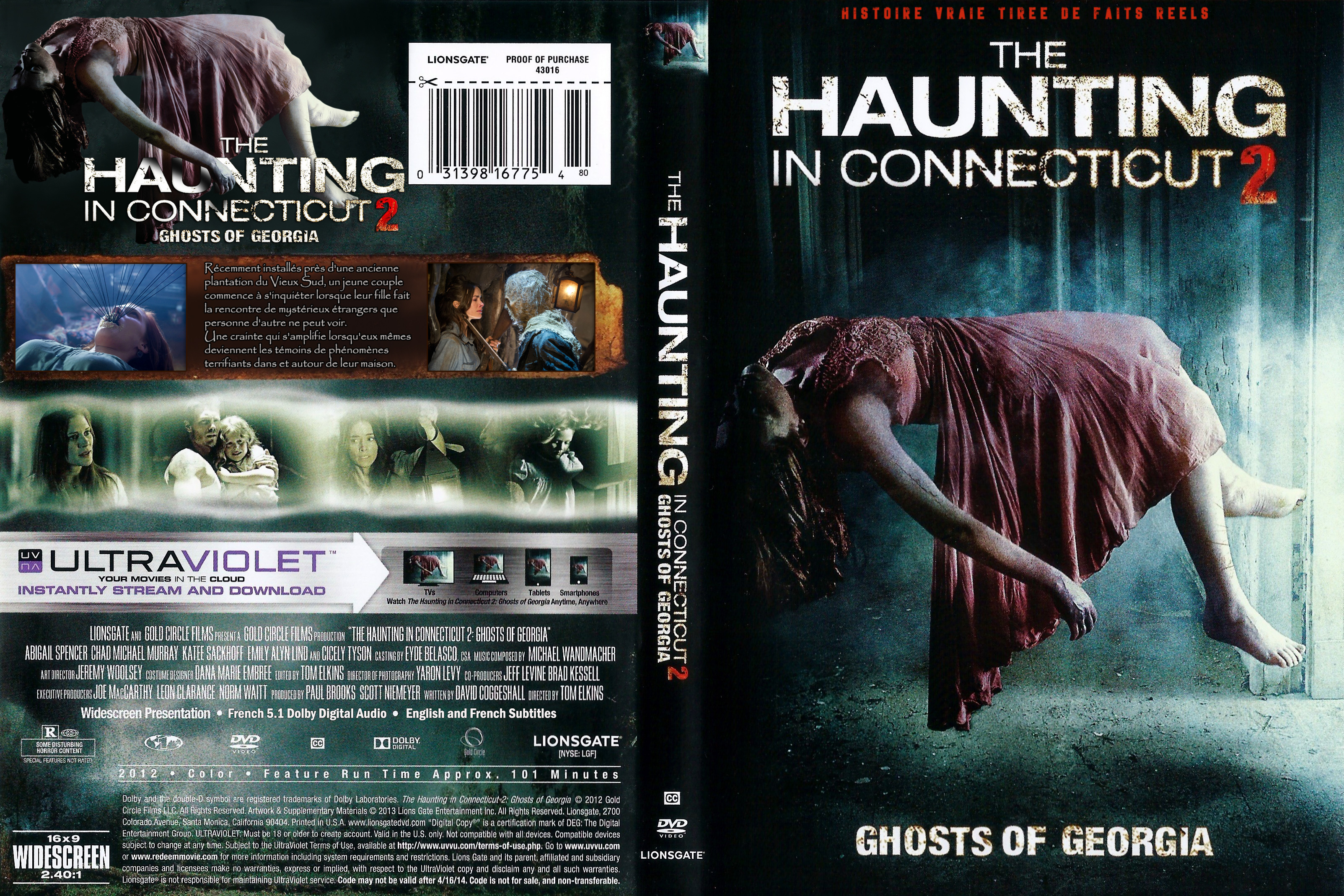 Jaquette DVD The Haunting in Connecticut 2 Ghosts of Georgia custom