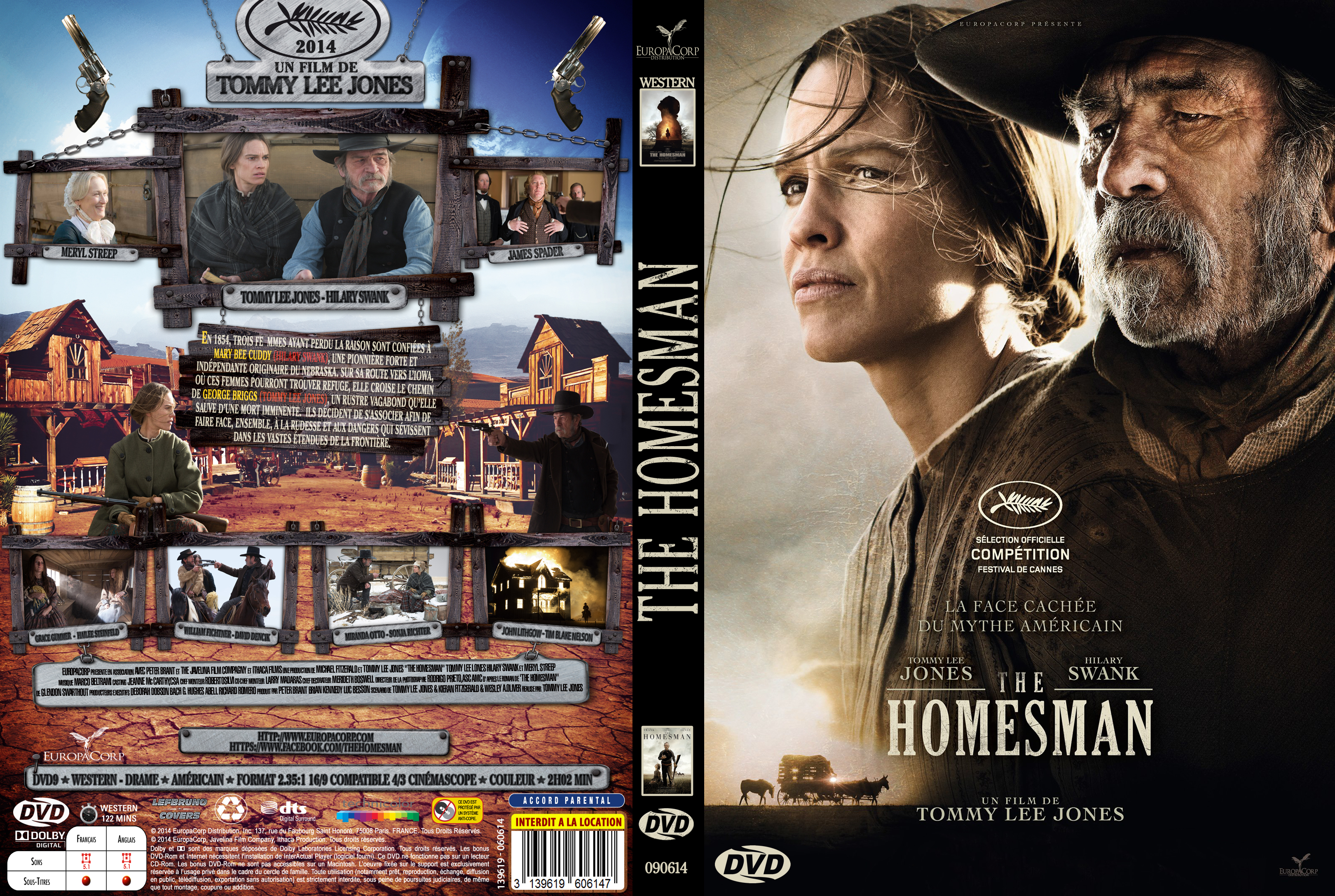 Jaquette DVD The Homesman custom