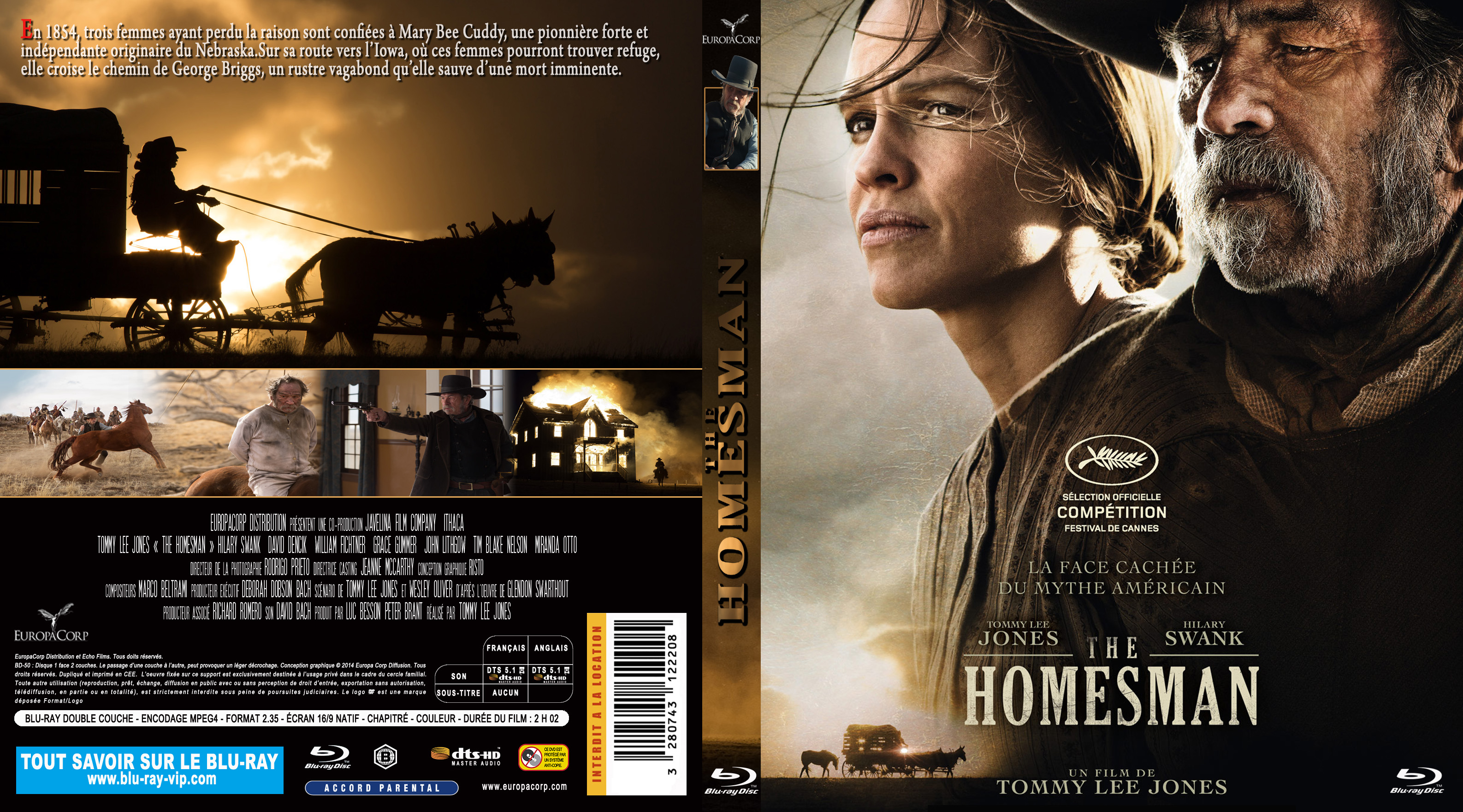 Jaquette DVD The Homesman custom (BLU-RAY)