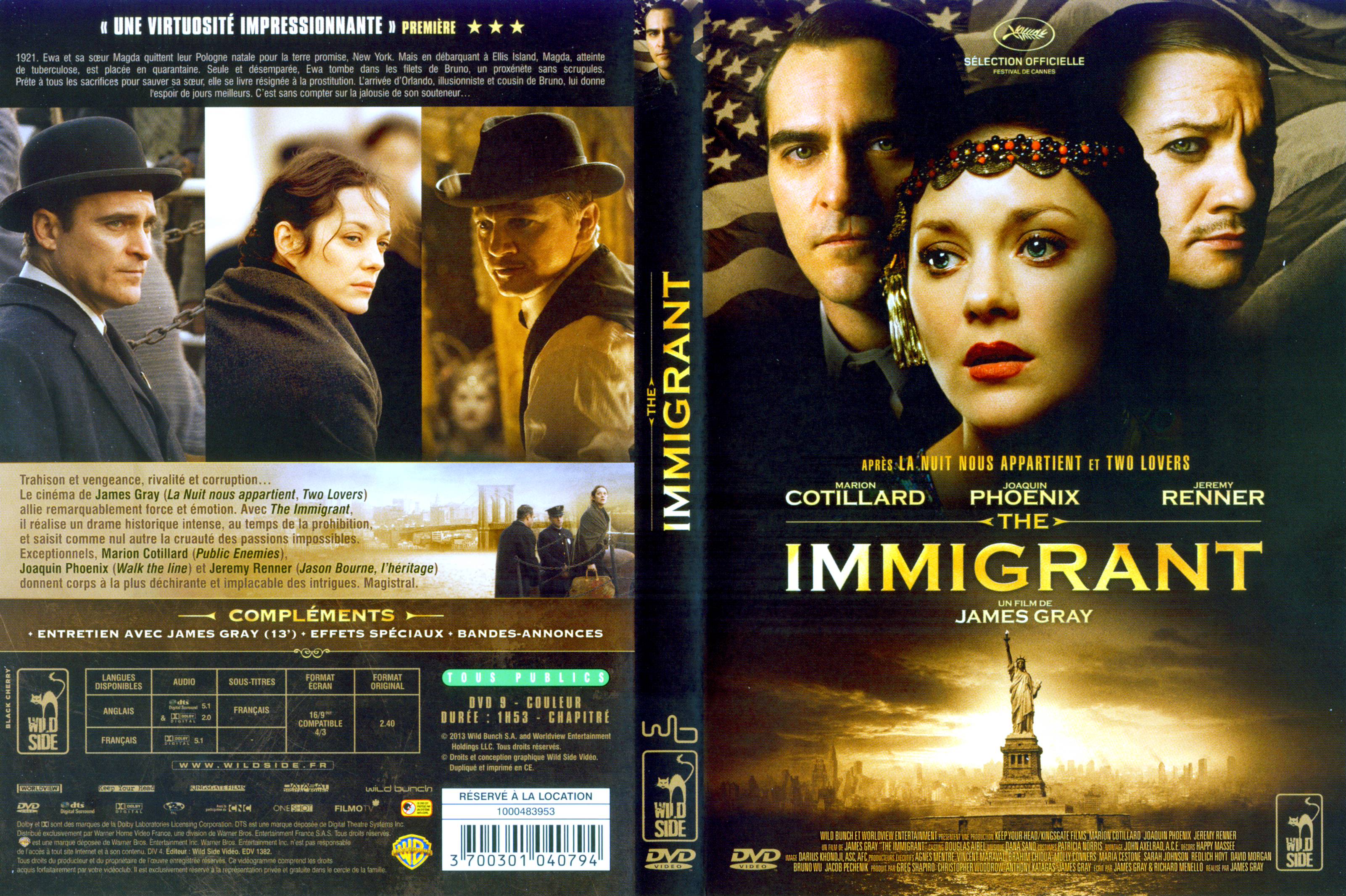 Jaquette DVD The Immigrant