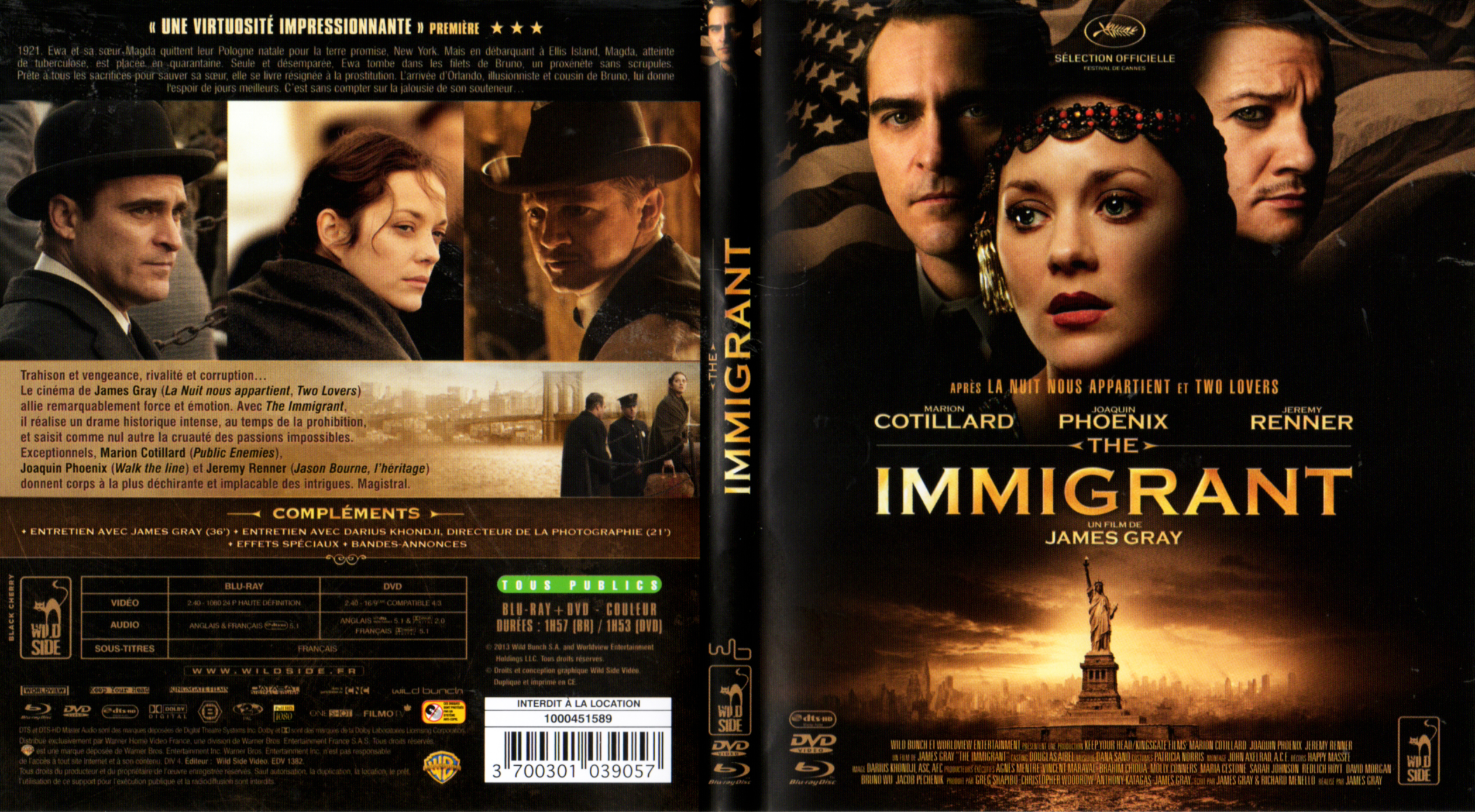 Jaquette DVD The Immigrant (BLU-RAY)