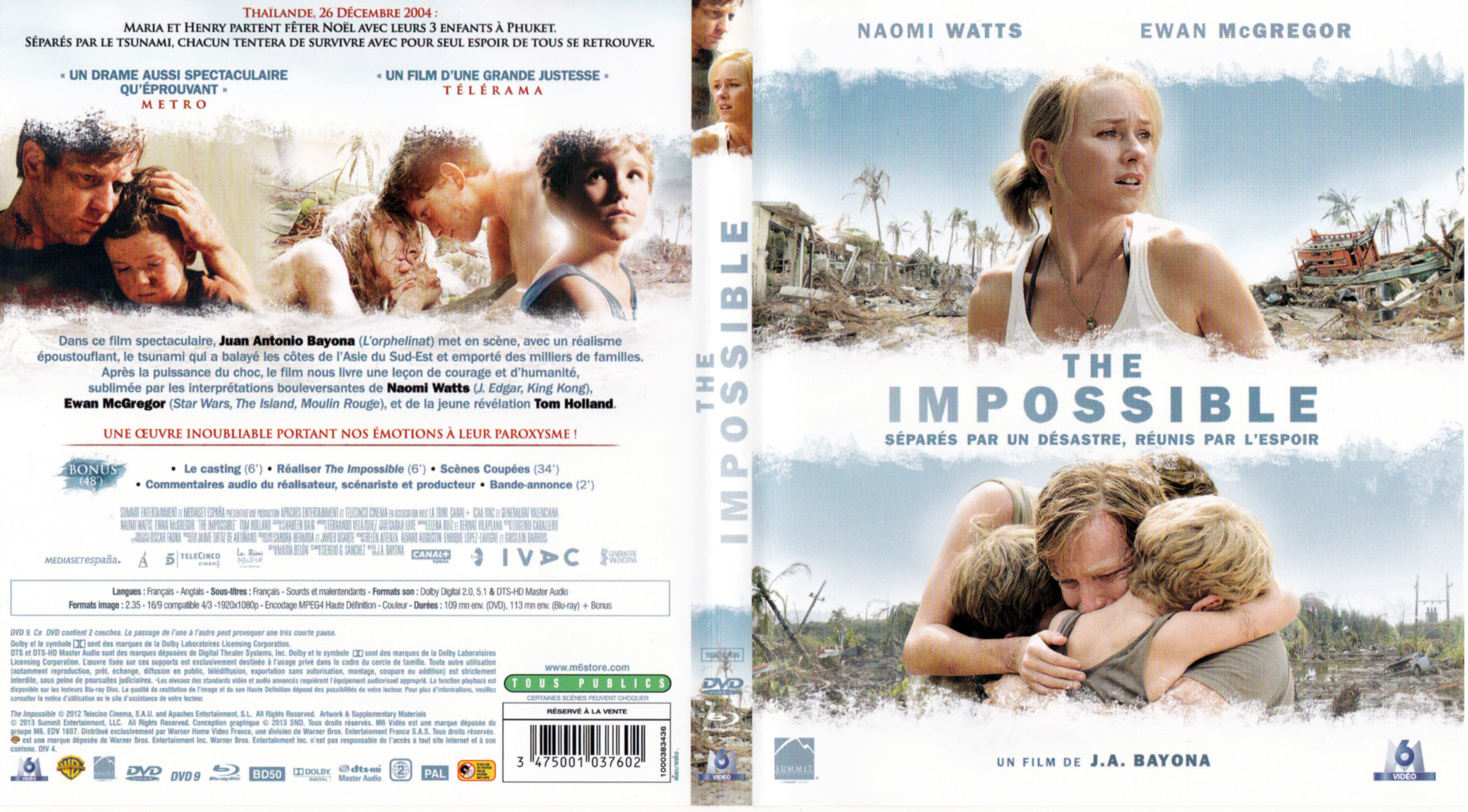 Jaquette DVD The Impossible (BLU-RAY)