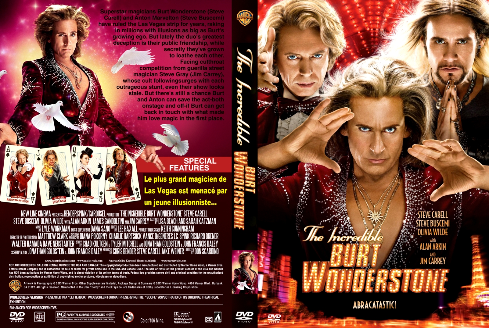 Jaquette DVD The Incredible Burt Wonderstone custom