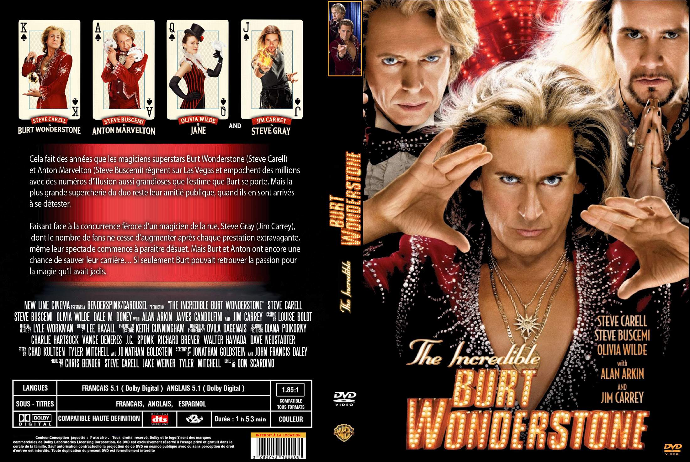 Jaquette DVD The Incredible Burt Wonderstone custom v2