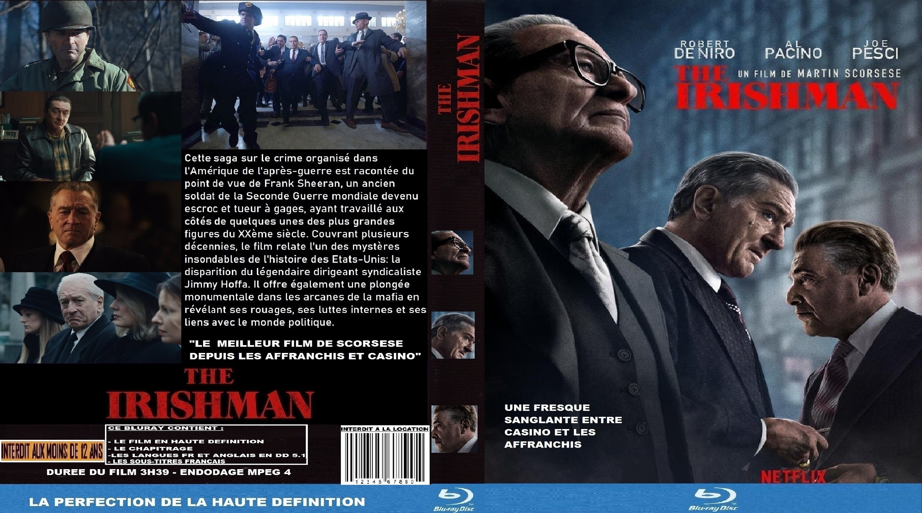 Jaquette DVD The Irishman custom (BLU-RAY)