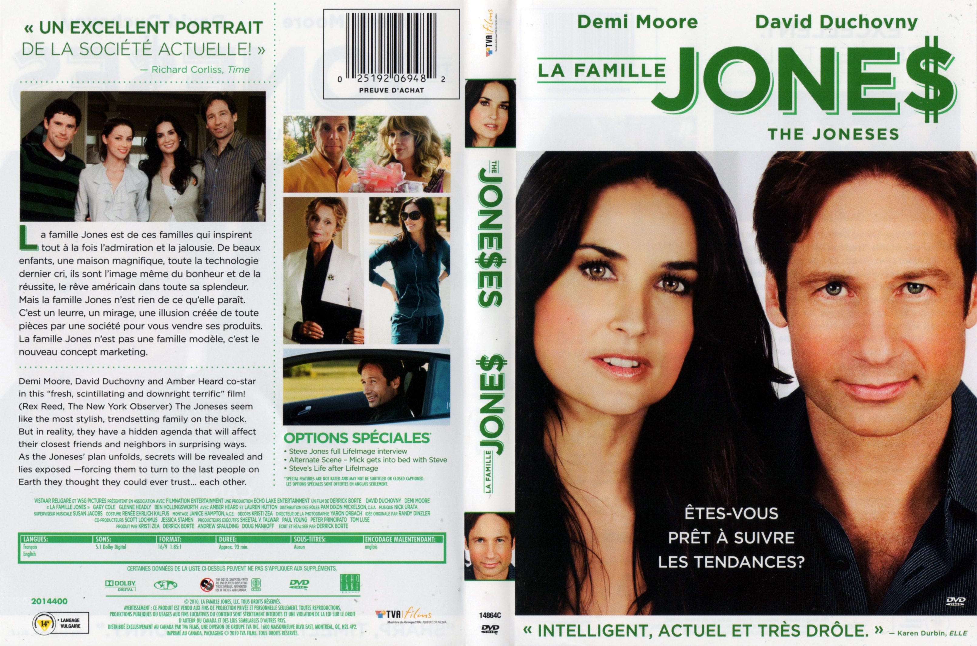 Jaquette DVD The Joneses - La famille Jones (Canadienne)