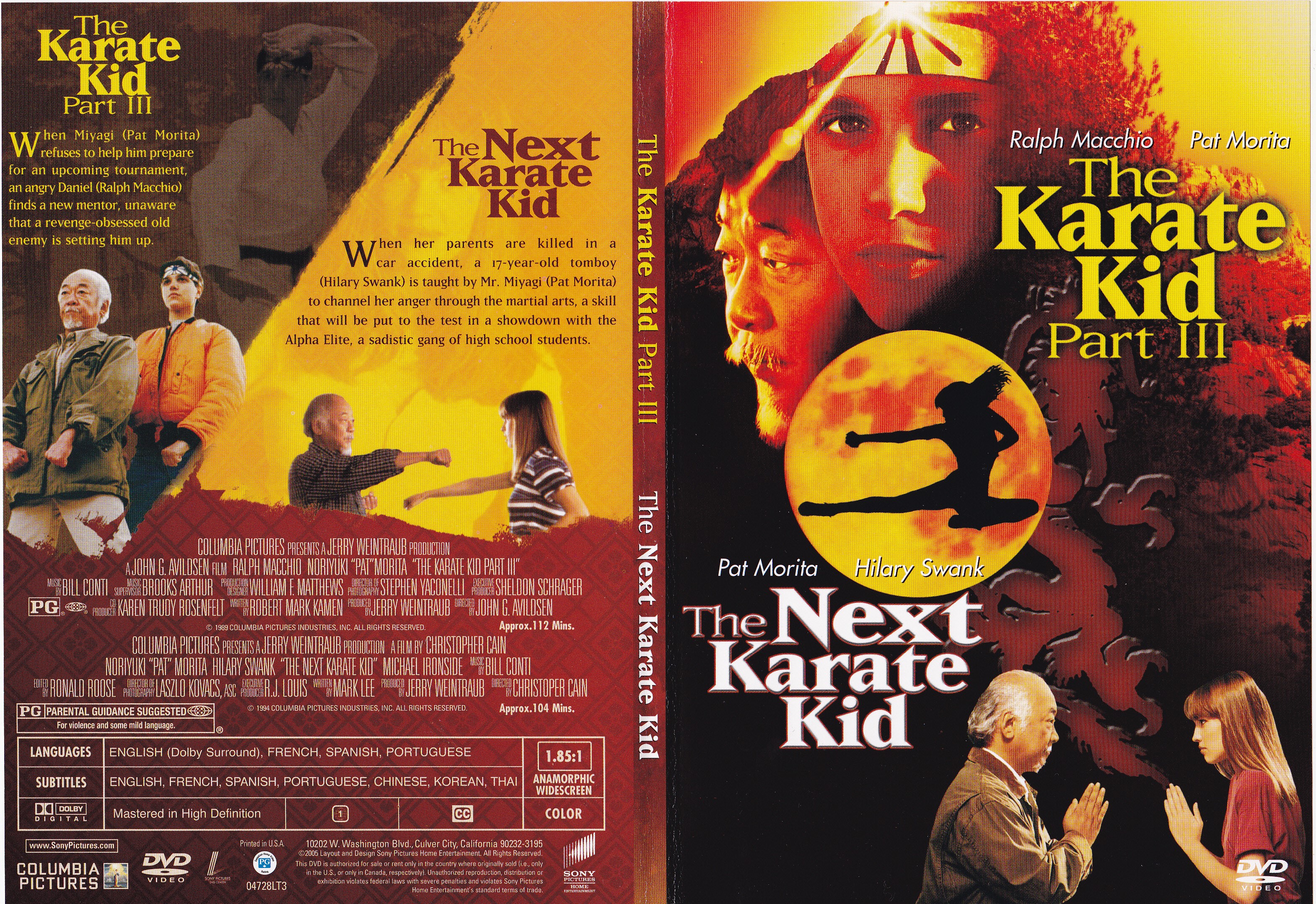 Jaquette DVD The Karate Kid III + The next karate Kid (Canadienne)