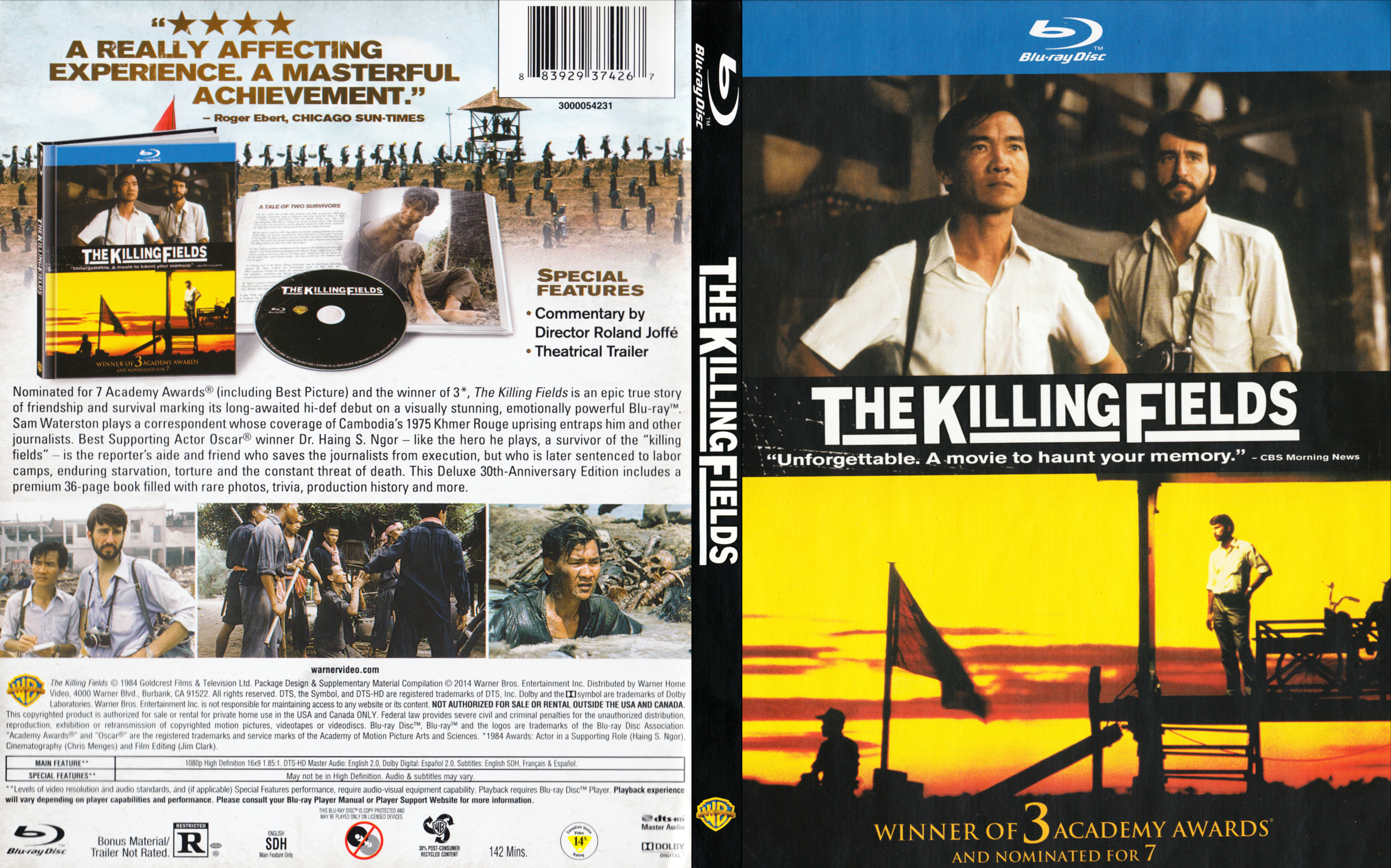 Jaquette DVD The Killing fields - La dchirure Zone 1 (BLU-RAY)