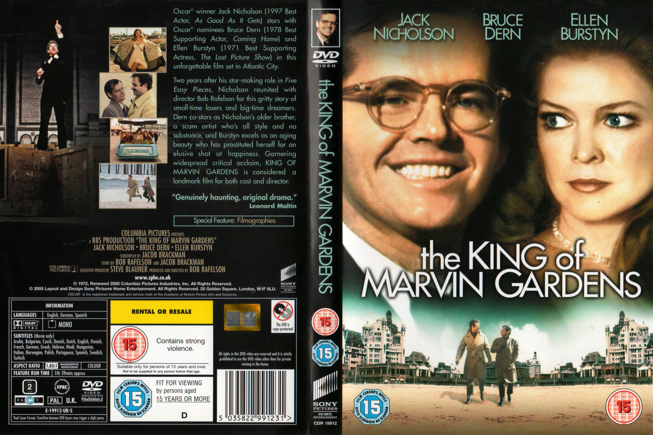 Jaquette DVD The King of Marvin Gardens