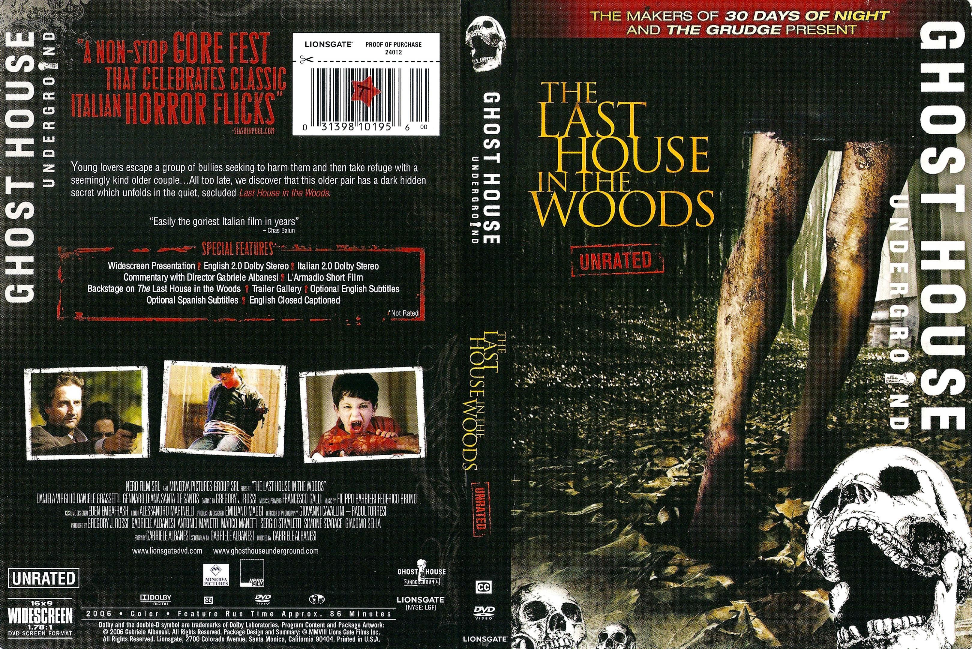 Jaquette DVD The Last House in the Woods Zone 1