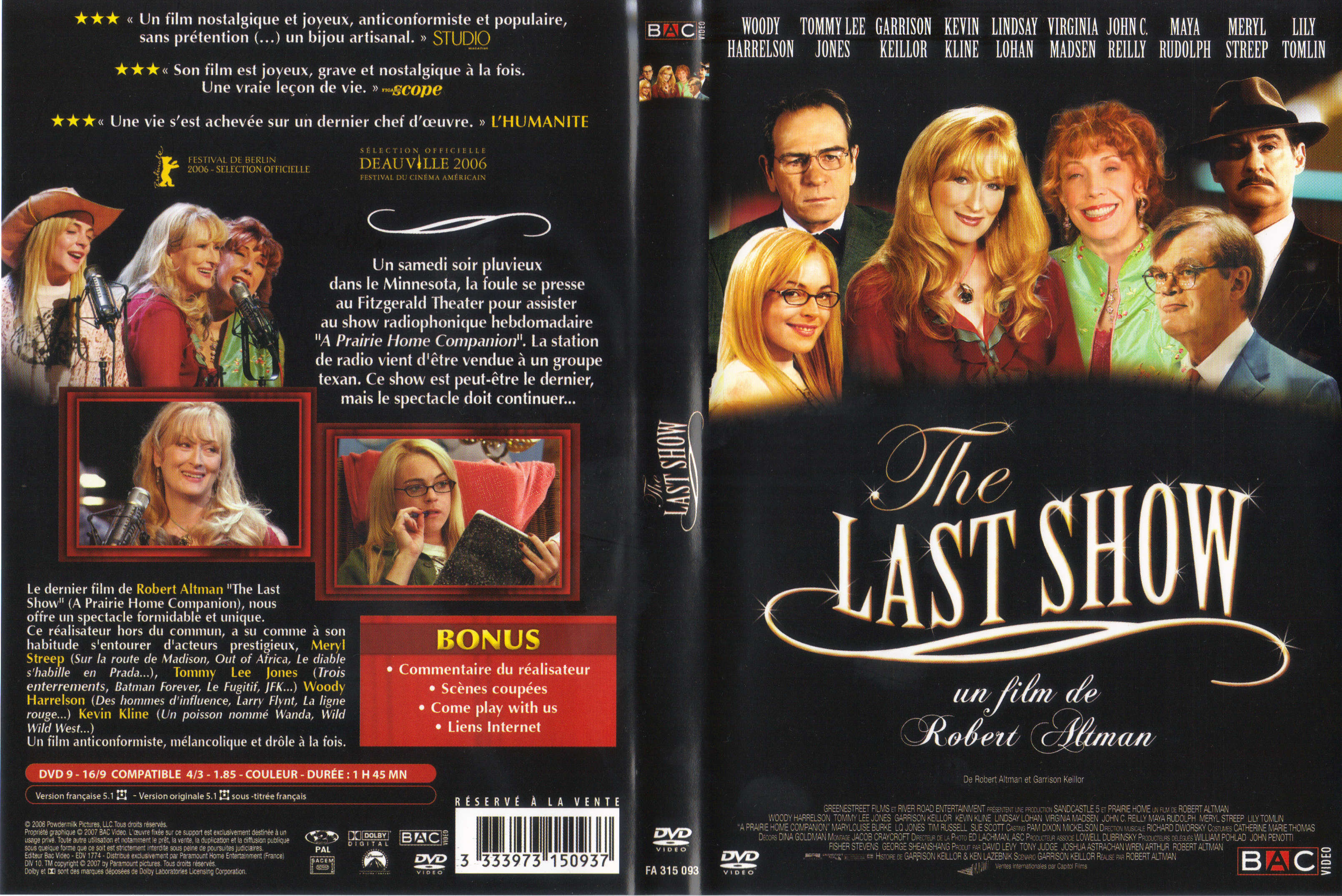 Jaquette DVD The Last Show v2